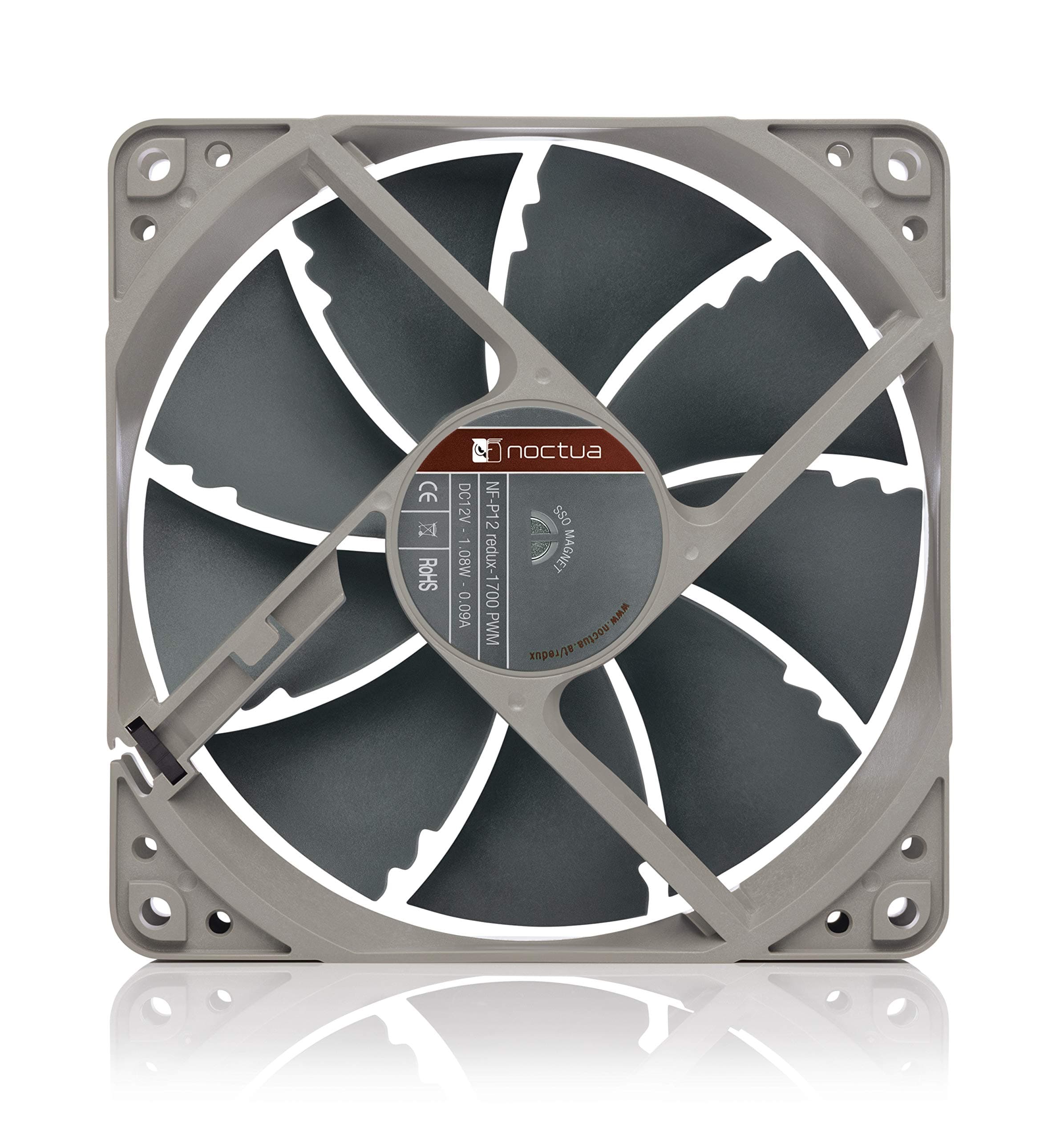 Noctua NF-P12 redux-1700 PWM, Hochleistungs-Lüfter, 4-Pin, 1700 RPM (120mm, Grau) Bild 5