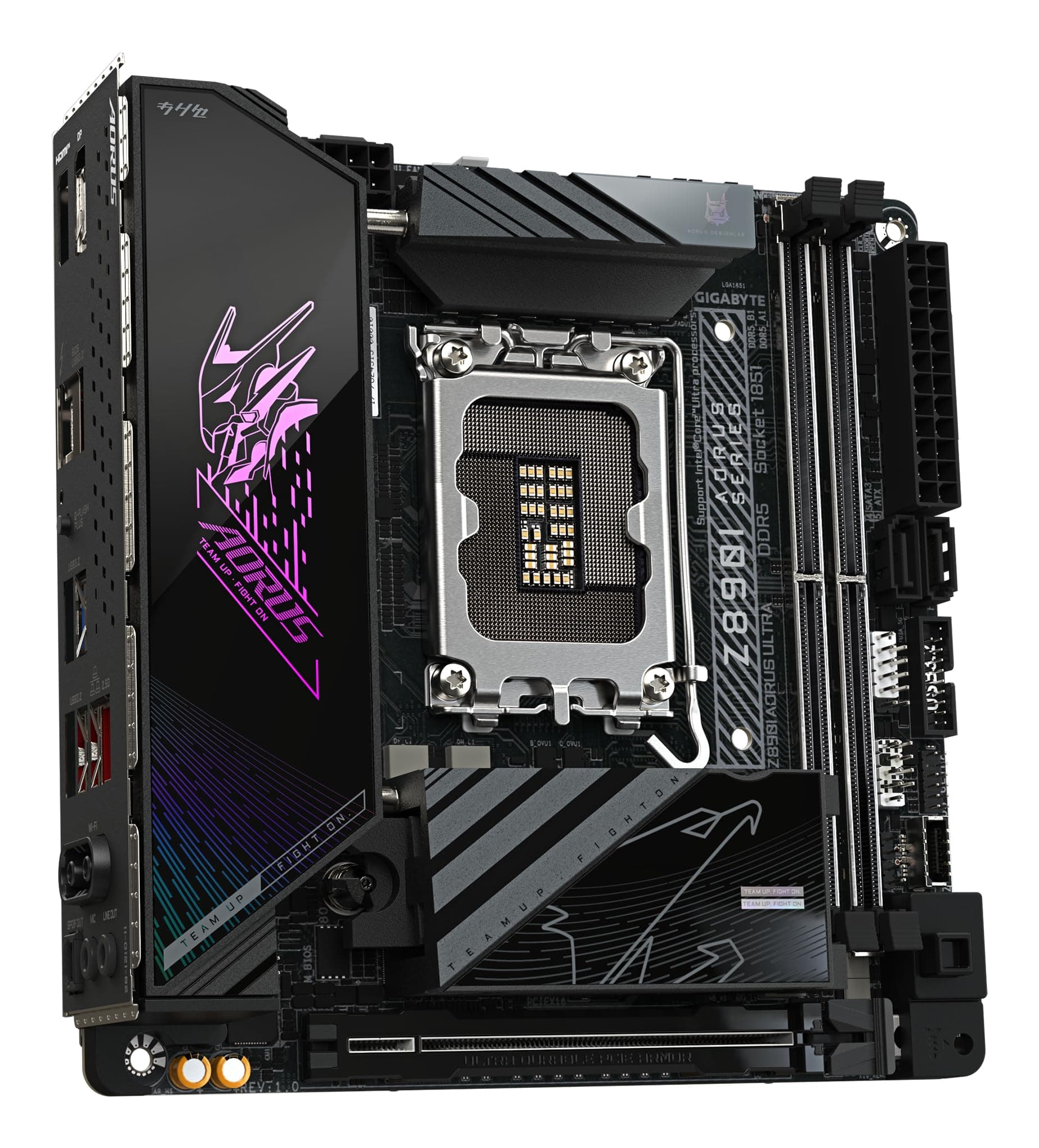 GIGABYTE Z890I AORUS Ultra Motherboard - Unterstützt Intel Core Ultra (Serie 2) CPUs, 8+1+2 Phasen VRM, bis zu 8800MHz DDR5 (OC), 1xPCIe 5.0 + 1xPCIe 4.0, Wi-Fi 7, 2.5GbE LAN, Thunderbolt 4 Bild 8