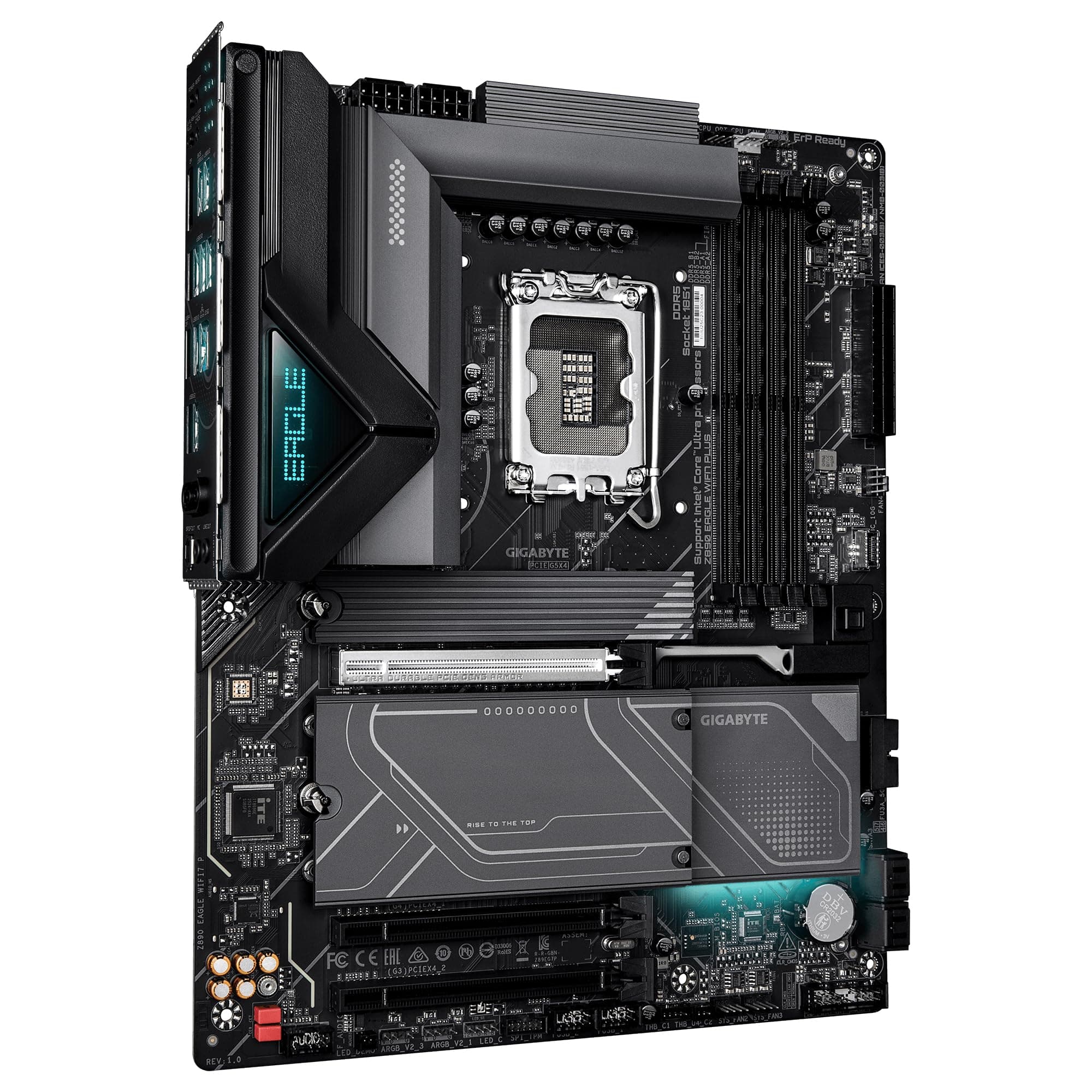 GIGABYTE Z890 Eagle WIFI7 Plus Mainboard – Unterstützt Intel Core Ultra (Serie 2) CPUs, 14+1+2-Phasen-VRM, bis zu 9466 MHz DDR5 (OC), 1× PCIe 5.0 + 3× PCIe 4.0, Wi-Fi 7, 2.5-GbE-LAN, USB 4 Bild 5