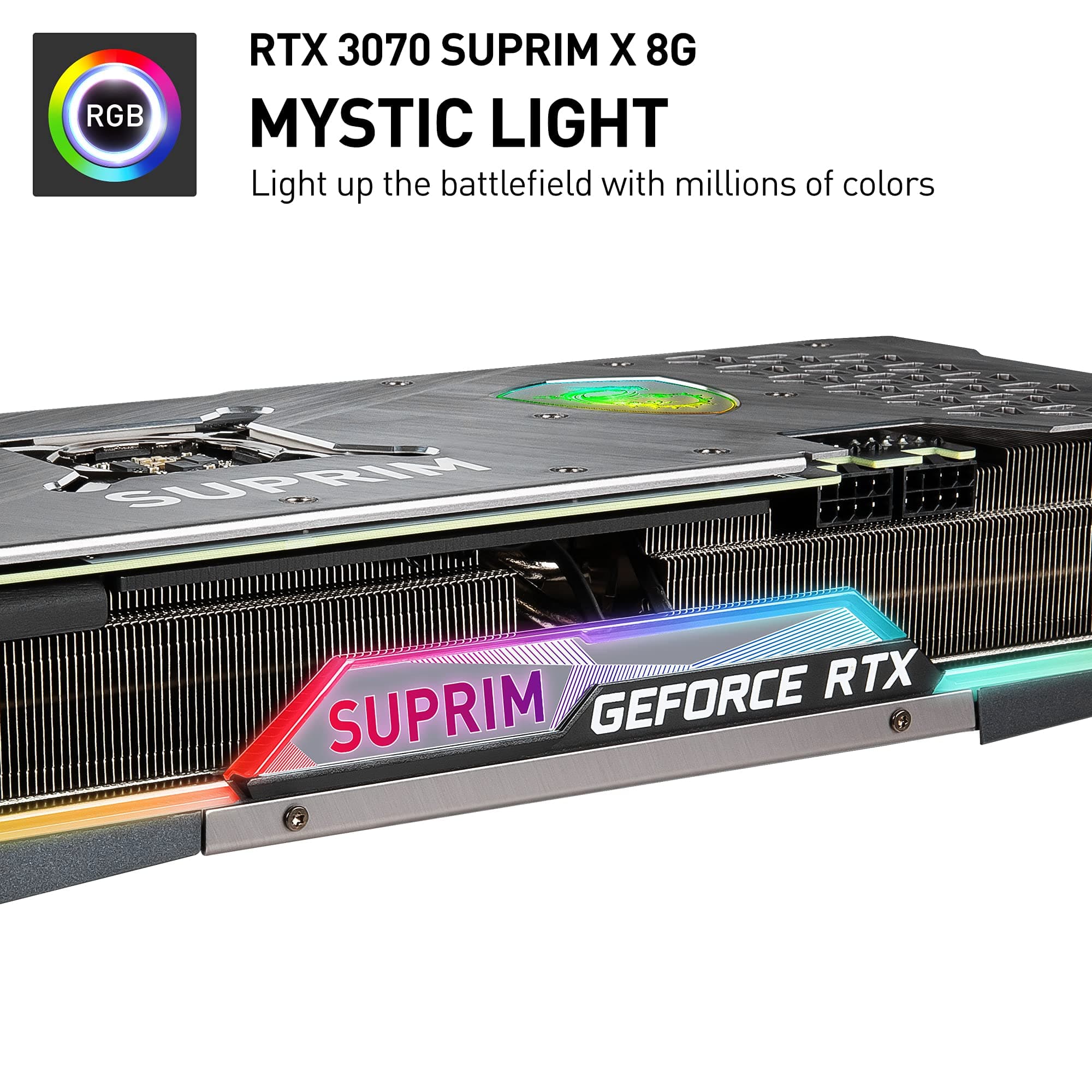 MSI GeForce RTX 3070 SUPRIM X 8G Gaming Grafikkarte - RTX 3070, 8GB GDDR6X, PCI Express Gen 4, DisplayPort v1.4a, HDMI 2.1, 4K Auflösung, Ray Tracing Bild 5