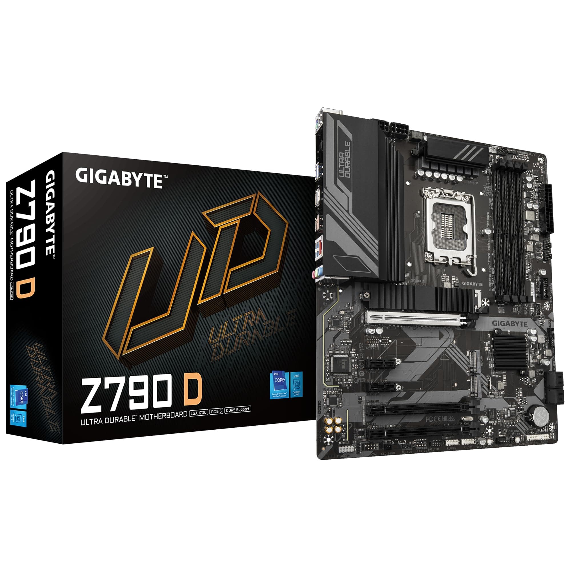 GIGABYTE Z790 D Motherboard - Unterstützt Intel Core 14. Generation CPUs, 12+1+1 Phasen Digital VRM, bis zu 7600MHz DDR5 (OC), 3xPCIe 4.0 M.2, 2.5GbE LAN, USB 3.2 Gen 2 Bild 2