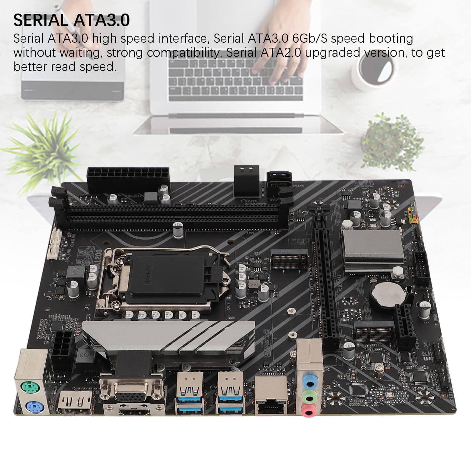 Z490 Gaming-Motherboard, ATX-Motherboard mit Dual-DDR4-Speicher, M.2-Steckplatz, 1000 Mbit/s LAN für LGA1200-Sockel, Unterstützt 10. und 11. Generation Core, Pentium Gold, Bild 7