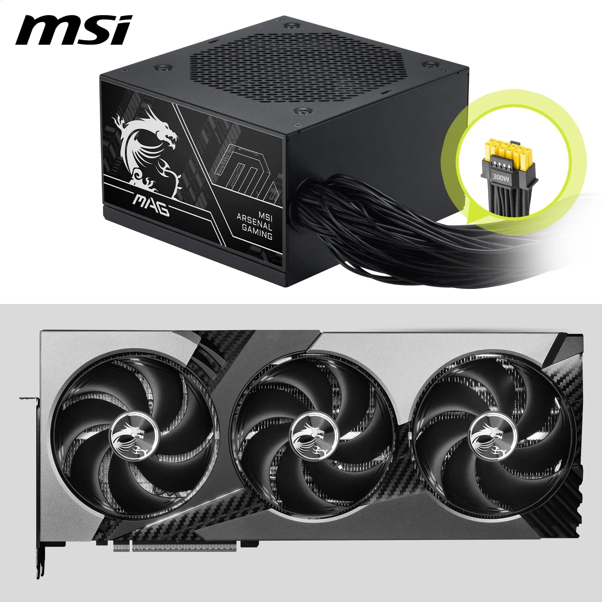 MSI MAG A650BN PCIE5 III Netzteil, 650W, 80 Plus Bronze, ATX 3.1, PCIe 5.1 GPU Support, Native 12V-2x6, Zweifarbiger 12V-2x6 Anschluss, ATX PSU, Matt geprägte Mantelkabel Bild 7