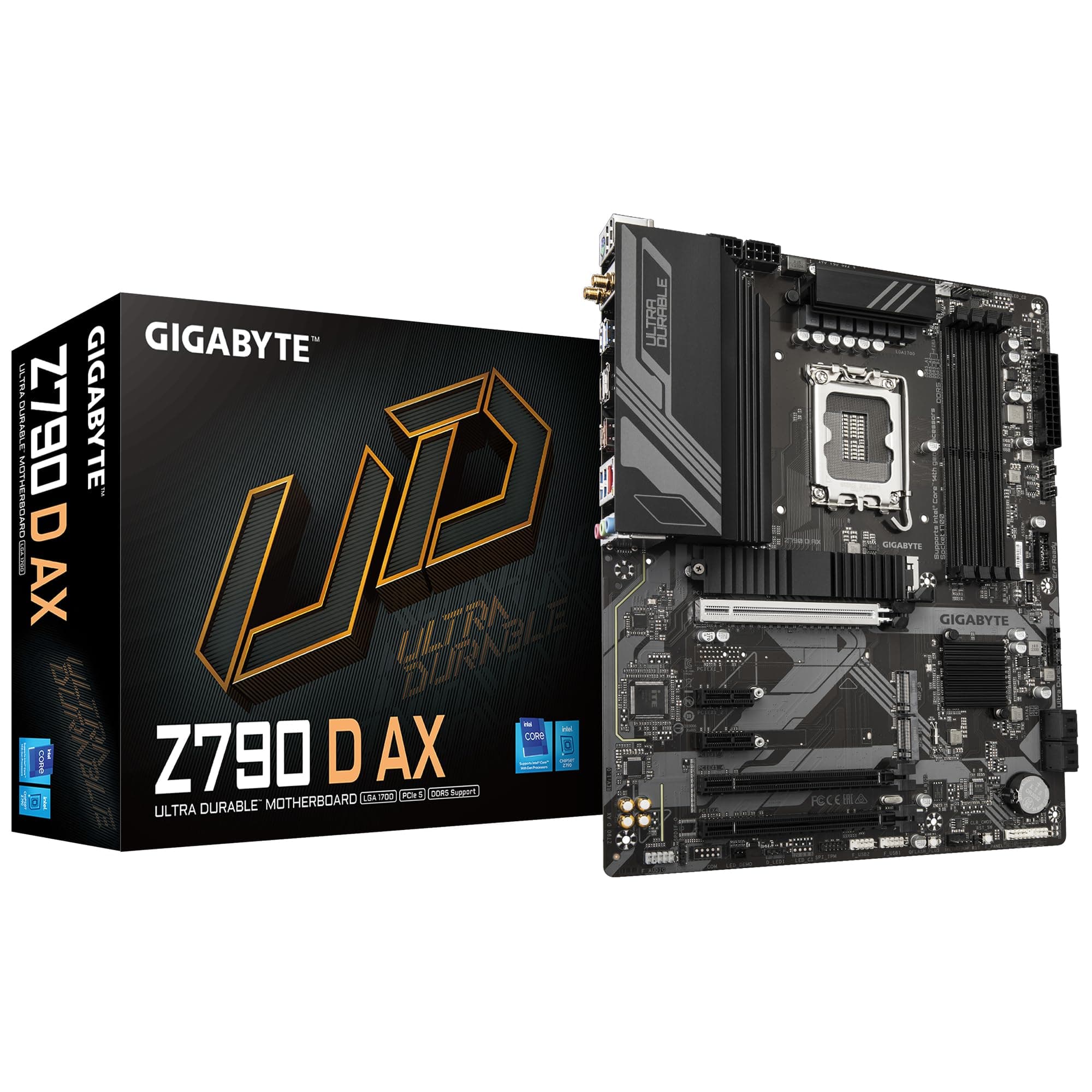 GIGABYTE Z790 D AX Motherboard - Unterstützt Intel Core 14. Generation CPUs, 12+1+1 Phasen Digital VRM, bis zu 7600MHz DDR5 (OC), 3xPCIe 4.0 M.2, Wi-Fi 6E, 2.5GbE LAN, USB 3.2 Gen 2 Bild 2