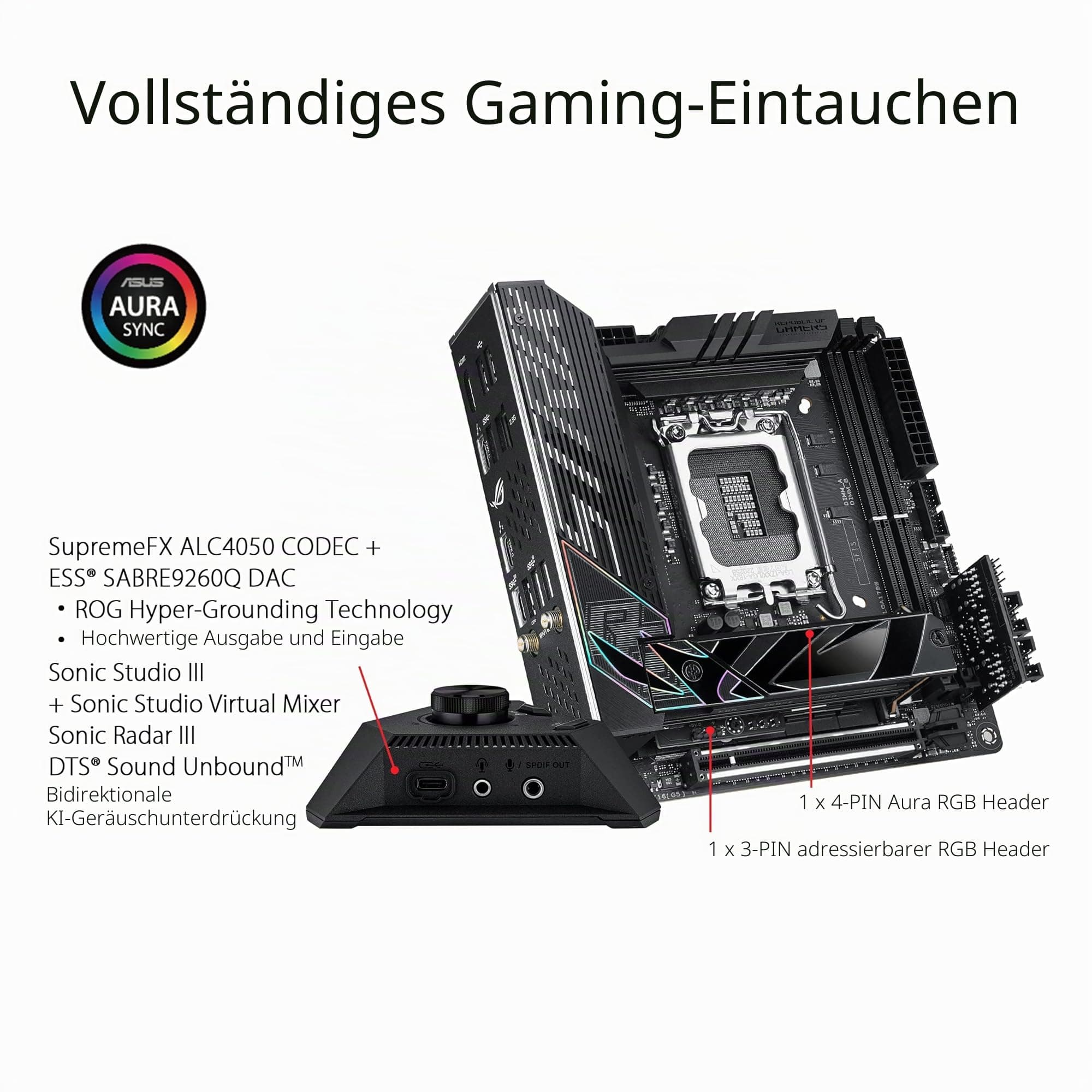ASUS ROG Strix Z790-I Gaming WIFI Mainboard Sockel Intel LGA1700 (mini-ITX, DDR5 Speicher, 2x M.2, PCIe 5.0, WiFi 6E, Thunderbolt 4, ROG Strix Hive) Bild 7