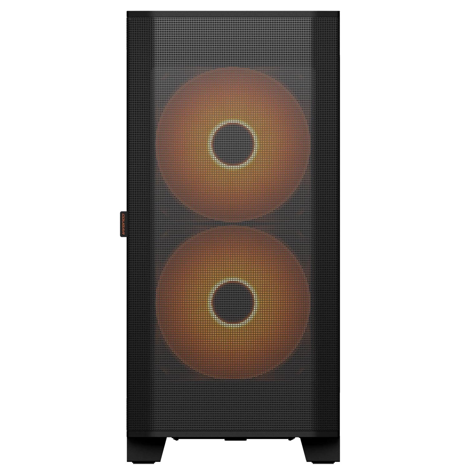 COUGAR AIRFACE Flow, Mid-Tower-Gehäuse, bis zu 10 Lüfter unterstützbar, 2 x 180-mm-ARGB-PWM-Lüfter an der Front, kompatibel mit bis zu 360-mm-AIO-Kühlung, 190-mm-Aircooler (Schwarz) Bild 7