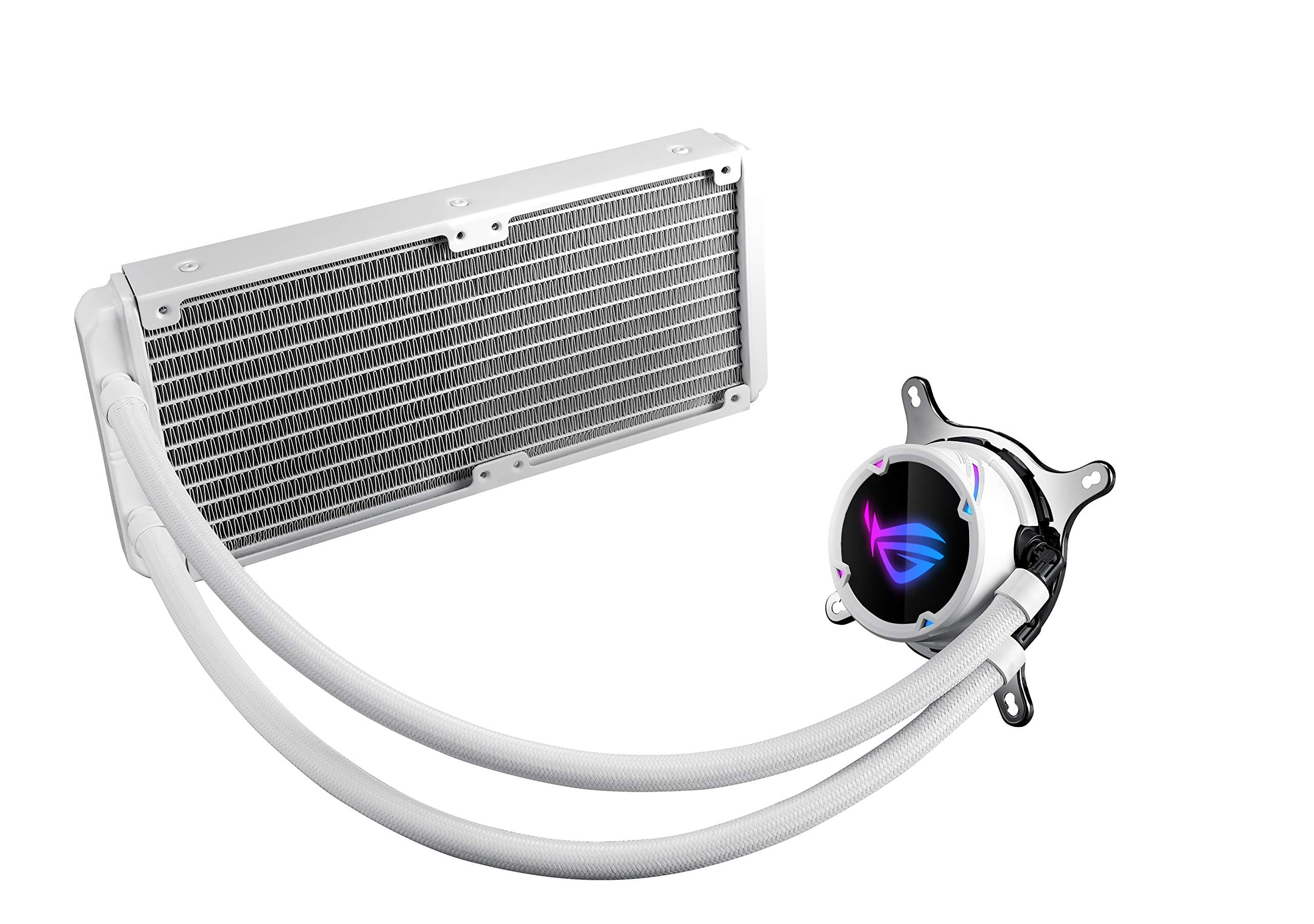 ASUS ROG Strix LC 240 RGB adressierbare RGB-Radiatorlüfter (3x 120 mm Lüfter, AIO Wasserkühlung, Aura Sync RGB, mit RGB Lüfter), weiß, 2 Lüfter Bild 4