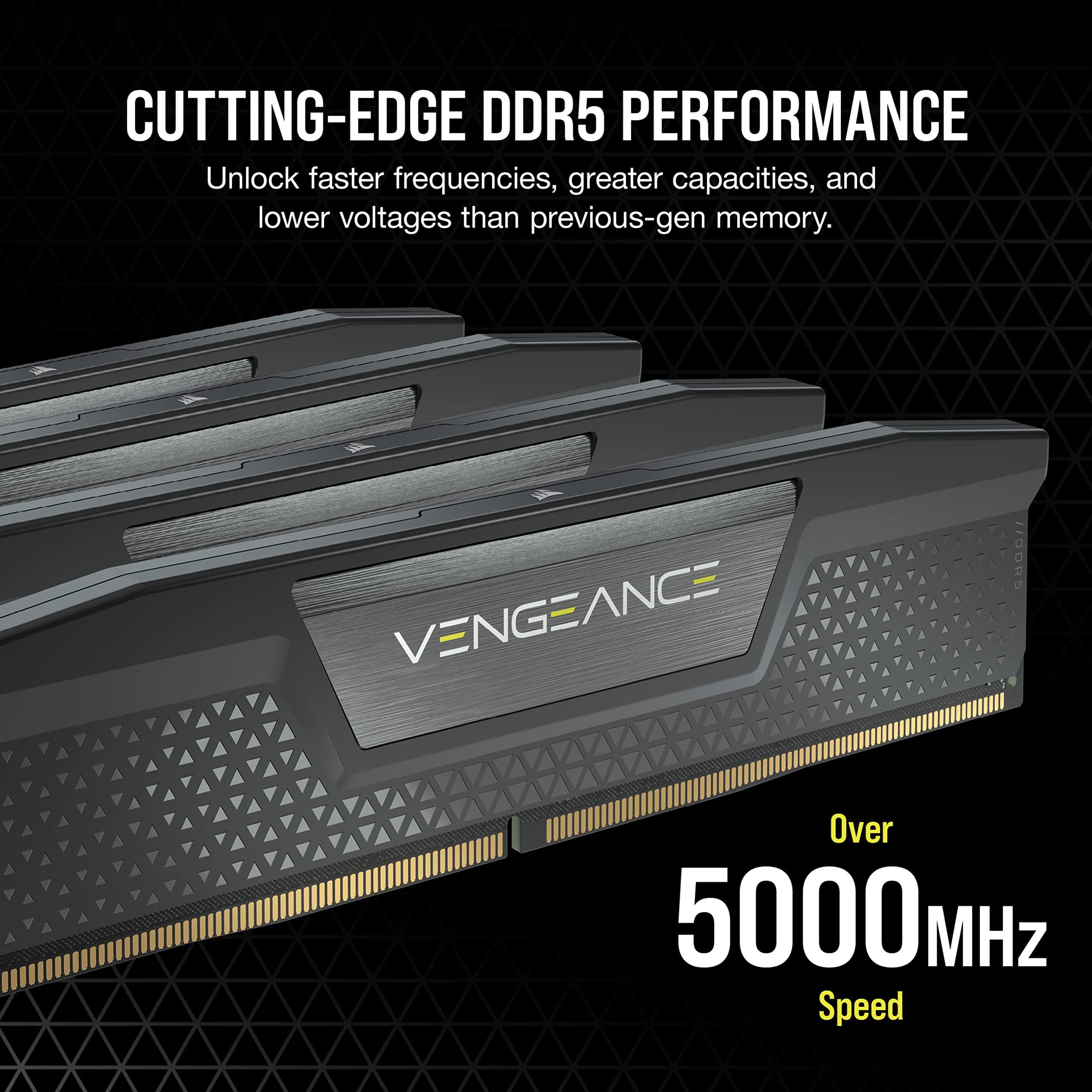 CORSAIR VENGEANCE DDR5 RAM 96GB (2x48GB) Bis zu 5200MHz CL38 Intel XMP 3.0 Desktop-Arbeitsspeicher – Schwarz (CMK96GX5M2B5200C38) 96GB (2x48GB) Schwarz Bild 6
