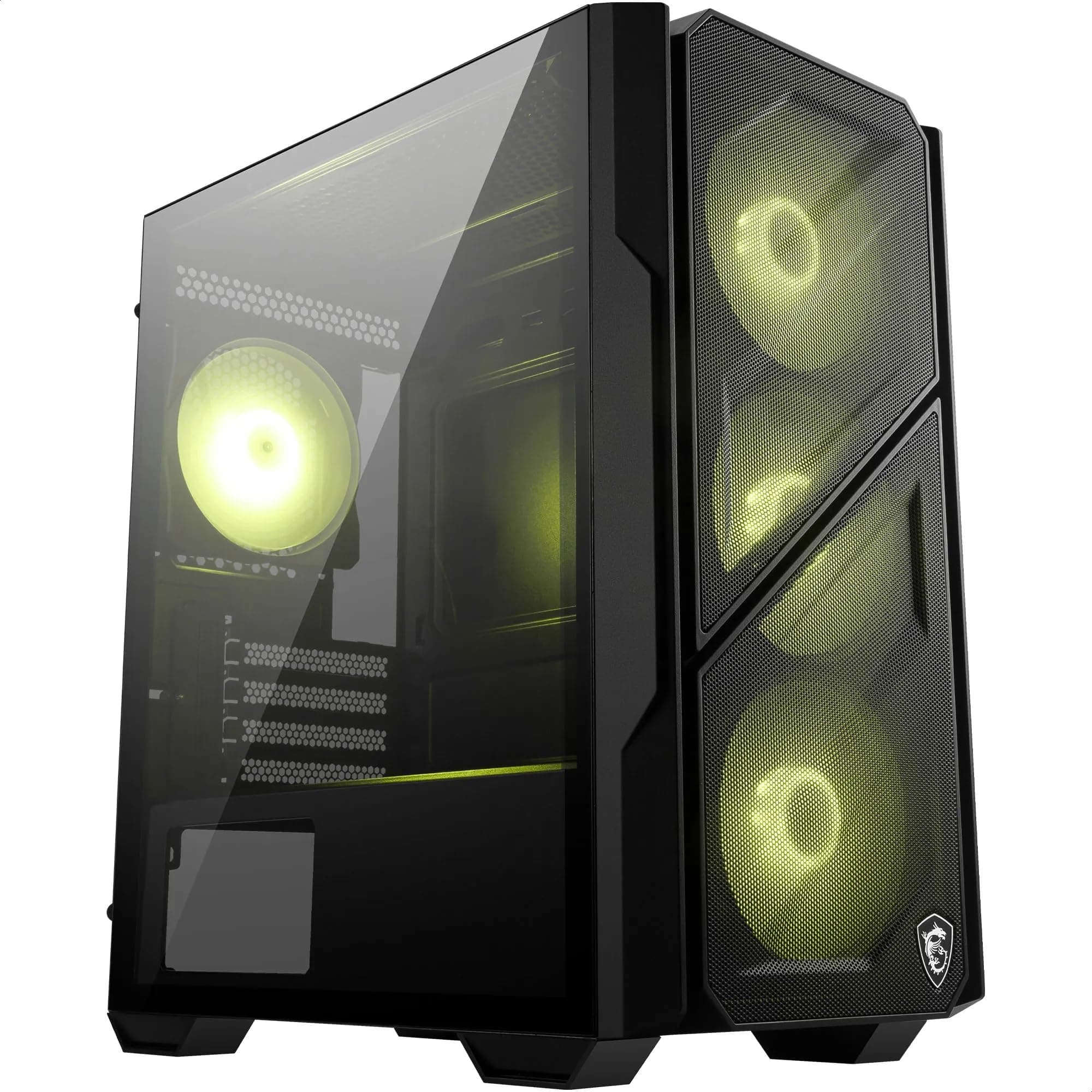 MAG Forge M110R Airflow - Mini-Tower PC-Gehäuse - Hoher Luftstrom, Micro-ATX-Kapazität, 240 mm Radiator-Unterstützung, Vier vorinstallierte ARGB-Lüfter, gehärtetes Glas-Seitenteil - Schwarz Bild 2