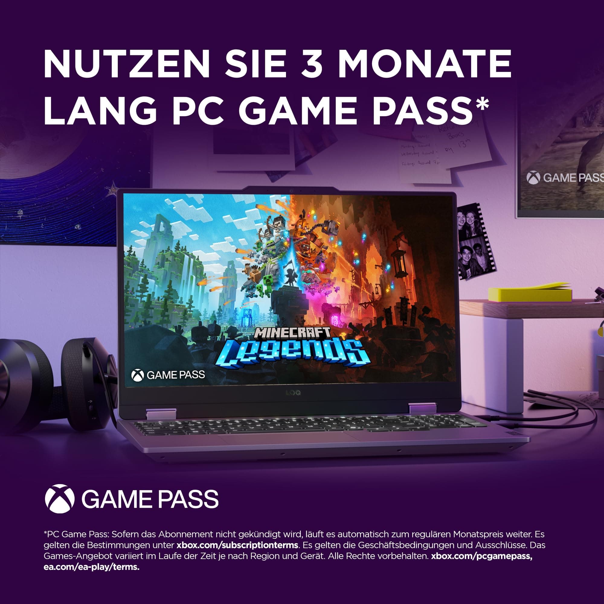 Lenovo LOQ Gaming AI Laptop | 15.6" Full HD 144Hz LCD Display |NVIDIA GeForce RTX 5060 | AMD Ryzen 7 250 | 16GB RAM | 1TB SSD | Win11 | QWERTZ | Luna Grau | Weiss beleuchtet | 3 Monate GamePass Bild 6