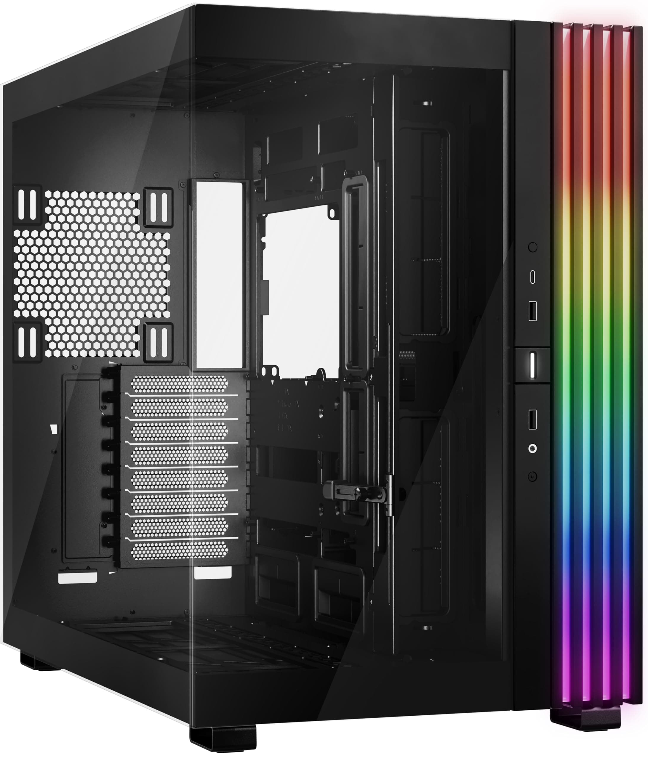 be quiet! Light Base 900 DX Black PC-Gehäuse, atemberaubender Panorama-Blick, Show Case, Dual Chamber Design, massiver ARGB LED-Streifen, invertiert und horizontal nutzbar, E-ATX Mainboard kompatibel Bild 2