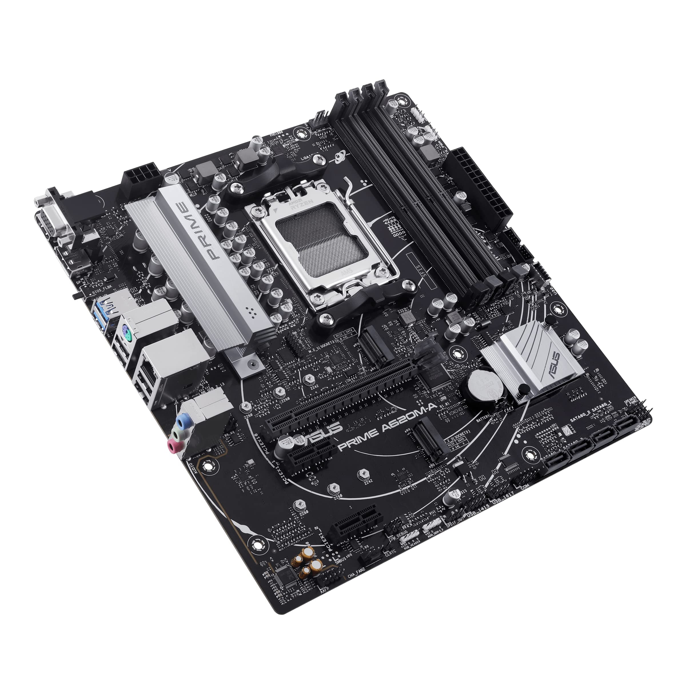 ASUS Prime A620M-A-CSM Mainboard Sockel AMD A620 (Ryzen 7000, Micro-ATX, DDR5 Speicher, PCIe 4.0, BIOS Flashback, USB 3.2 Gen 2, Aura Sync) Bild 7
