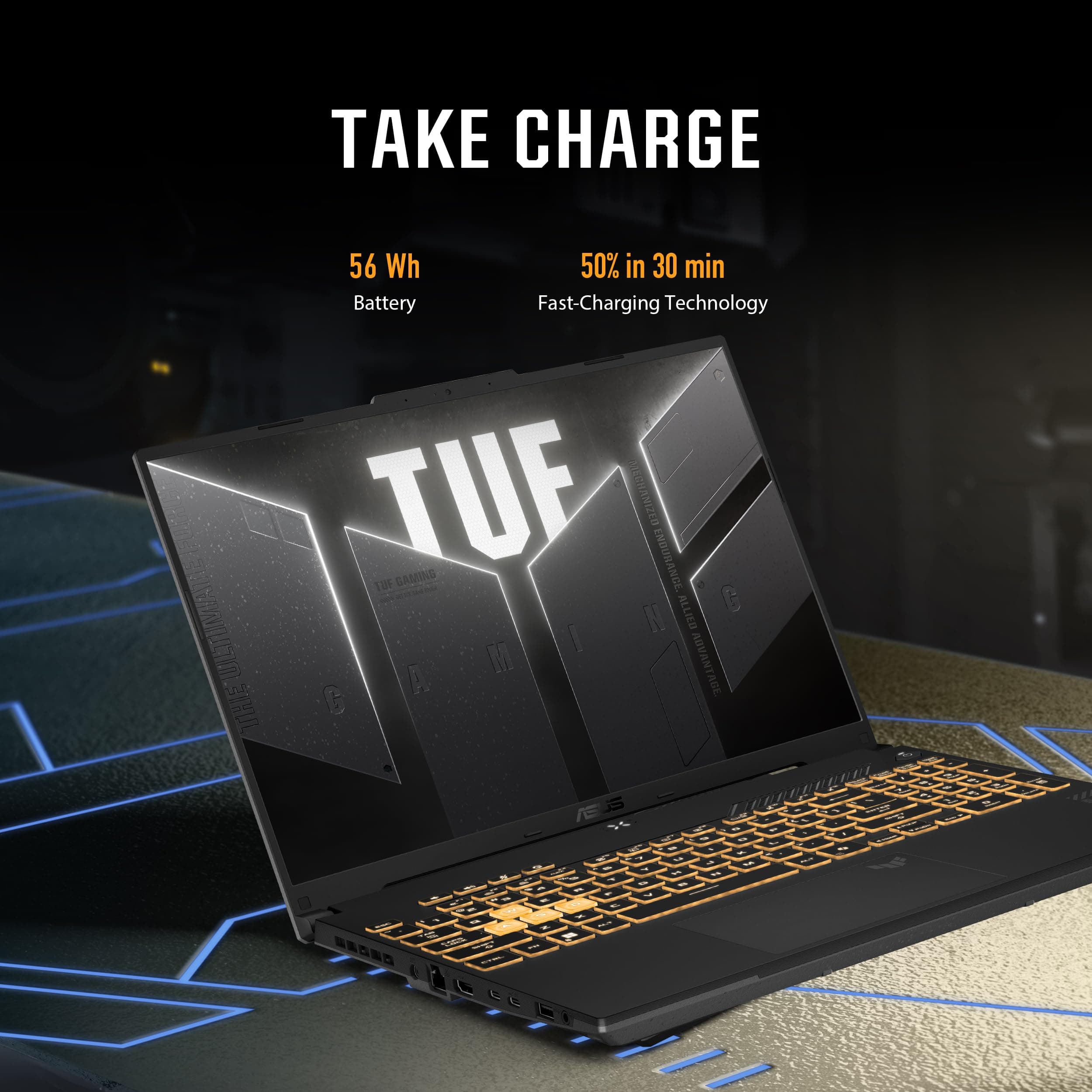 ASUS TUF Gaming F16 (2024) Gaming Notebook, Display 16 Zoll FHD+ 144Hz IPS-Level 16:10, Intel Core i7-13620H, NVIDIA GeForce RTX 4050, 16GB DDR5, 512GB PCIe Gen4 SSD, Wi-Fi 6 RTX 4050 | Core i7 Bild 8