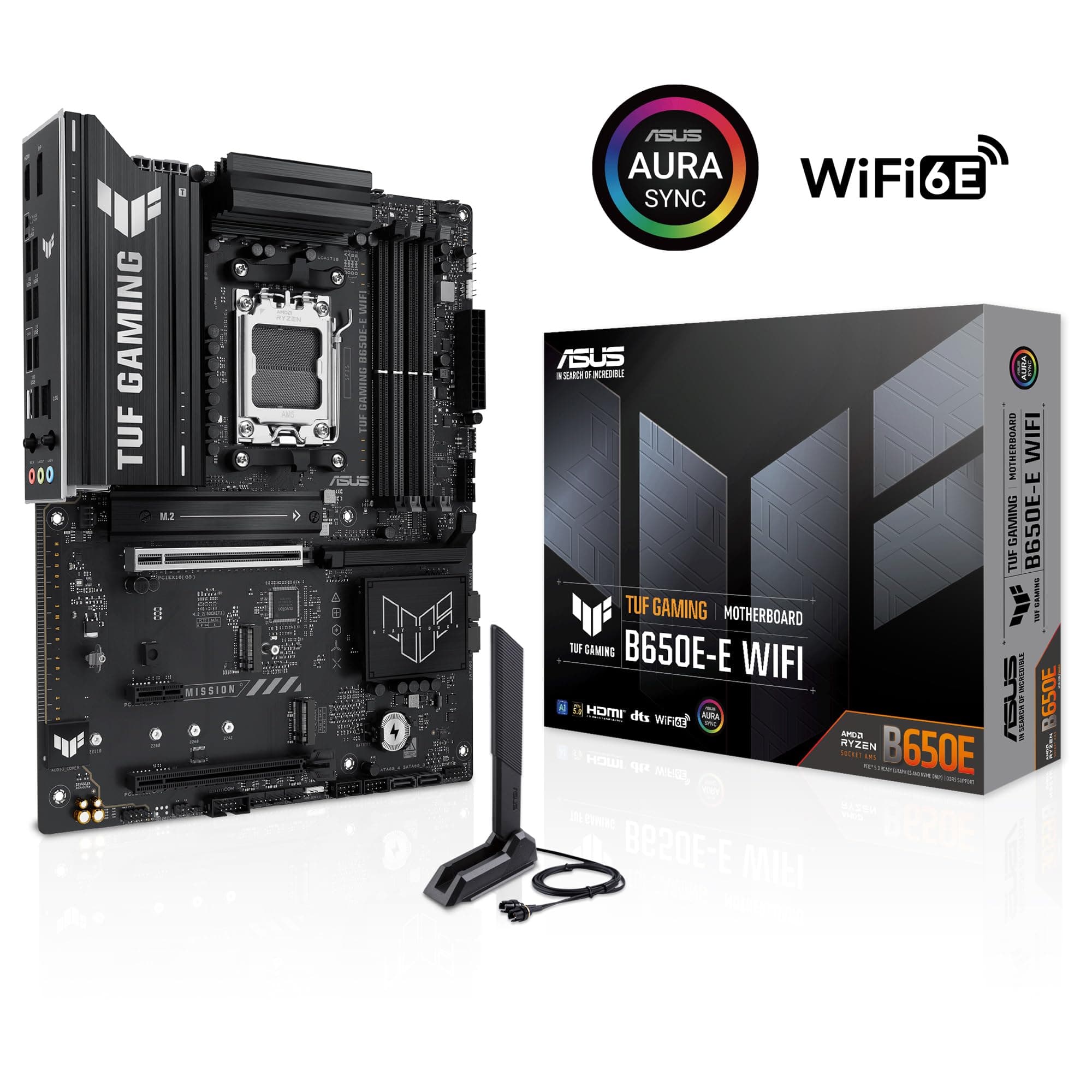ASUS TUF Gaming B650E-E WiFi Mainboard Sockel AMD AM5 (ATX, Ryzen 9000, DDR5 Speicher, PCIe 5.0, WiFi 6E, PCIe Q-Release, Aura Sync) Bild 3