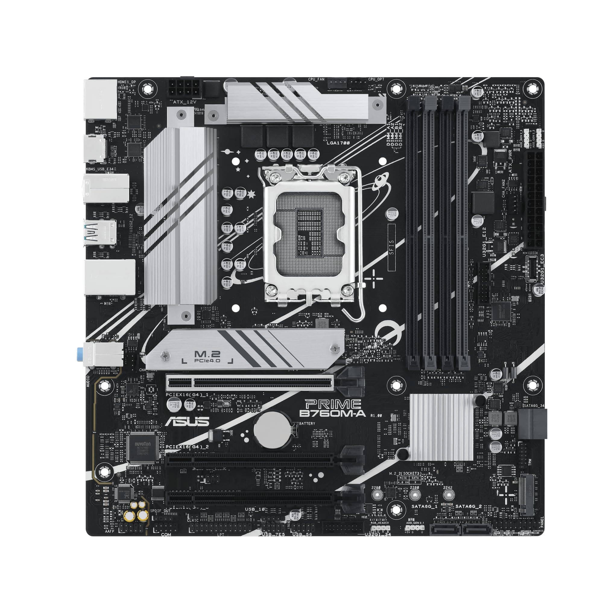 ASUS Prime B760M-A-CSM Business Mainboard Sockel Intel LGA 1700 (Intel B760, mATX, DDR5 Speicher, 2X PCIe 4.0 M.2, Aura Sync) Bild 3