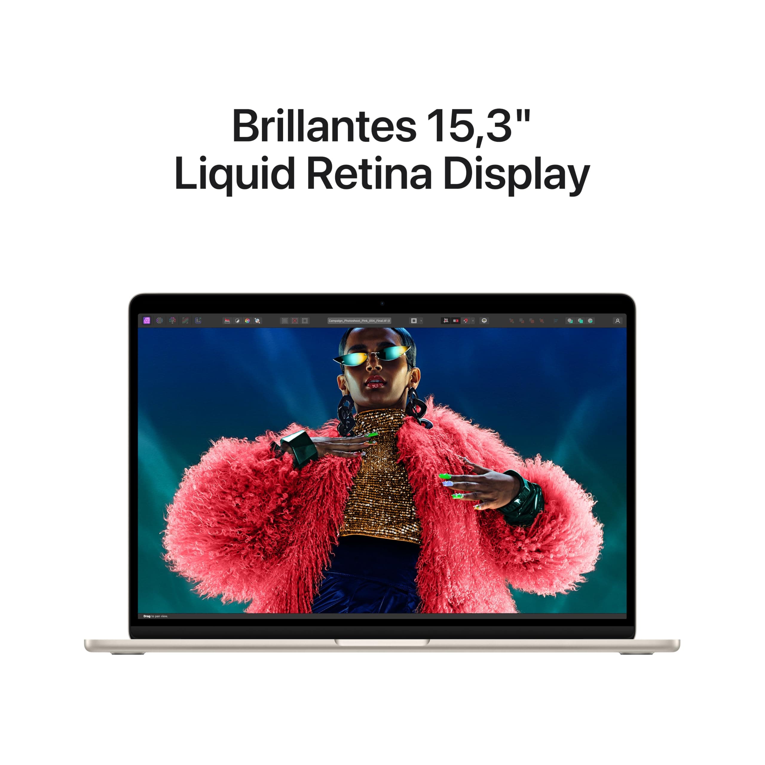 Apple 2024 15" MacBook Air Laptop mit M3 Chip: 15,3" Liquid Retina Display, 8 GB gemeinsamer Arbeitsspeicher, 256 GB SSD Speicher, beleuchtete Tastatur, 1080p FaceTime HD Kamera, Touch ID, Polarstern Polarstern 8 GB Gemeinsamer Arbeitsspeicher 256 GB SSD Bild 4