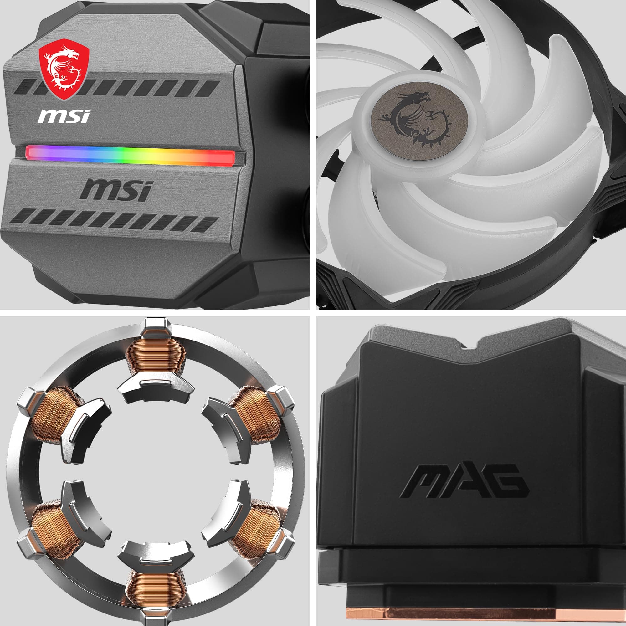 MSI MAG CORELIQUID M360 AIO CPU 12-Wege Split-Flow-Wasserkühlung, verdampfungssichere Schläuche, unterstützt aktuelle Sockel wie AM5 und 1700 Bild 7