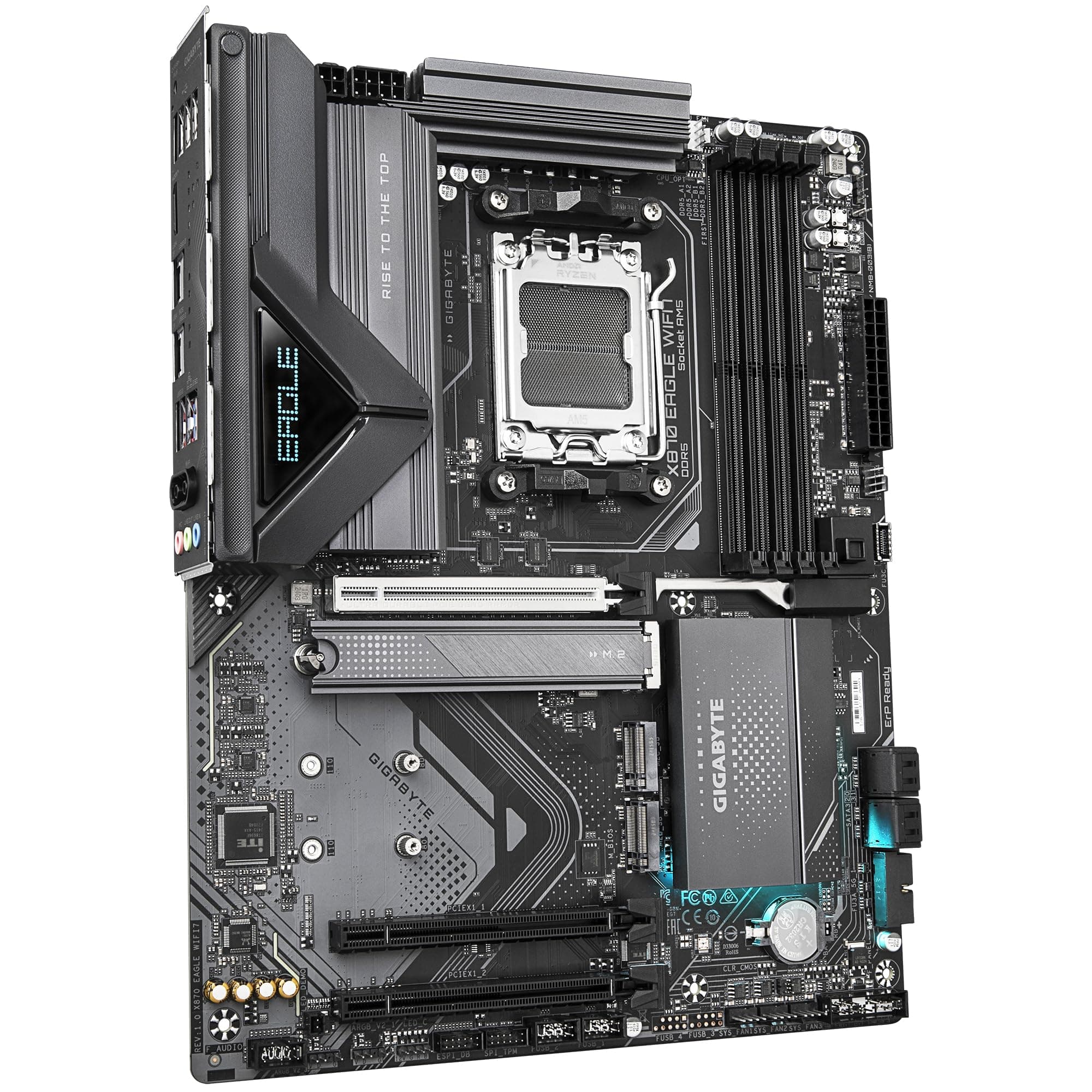 GIGABYTE X870 Eagle WIFI7 Motherboard - Unterstützt AMD Ryzen 9000 CPUs, 14+2+2 Phasen VRM, bis zu 8000MHz DDR5 (OC), 1xPCIe 5.0, Wi-Fi 7, 2.5GbE LAN, USB 4 Bild 5
