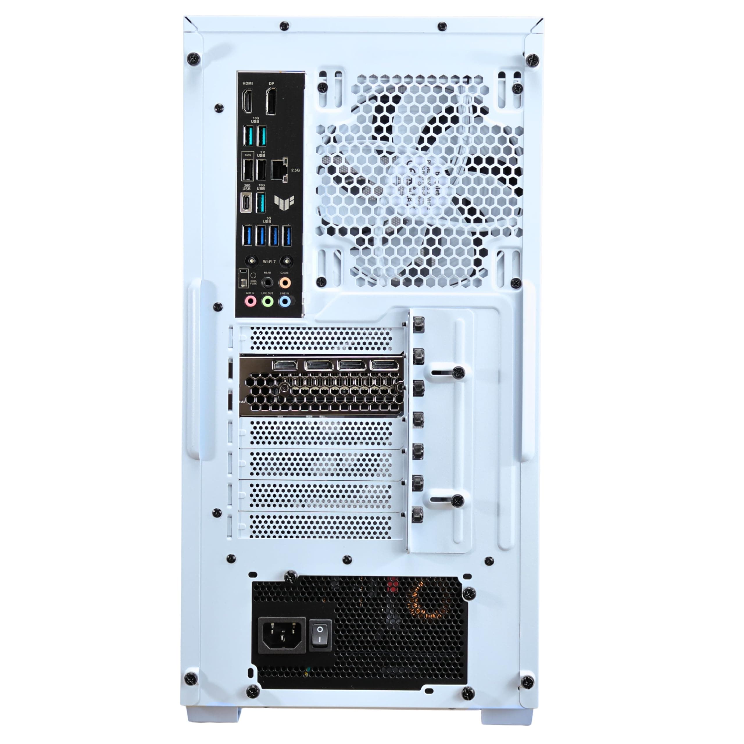 Gaming PC AMD Ryzen 9 9950X3D (16x bis 5,7GHz Turbo) 3D V-Cache RTX 5070 12GB GDDR7 48GB DDR5-6000MHz 4TB M.2 SSD gedämmtes weißes Airflow Gehäuse bis zu 4 Monitore WiFi 7 Windows 11 Pro AMD Ryzen 9 9950X3D Nvidia GeForce RTX 5070 48.0 GB 4.0 TB Bild 3