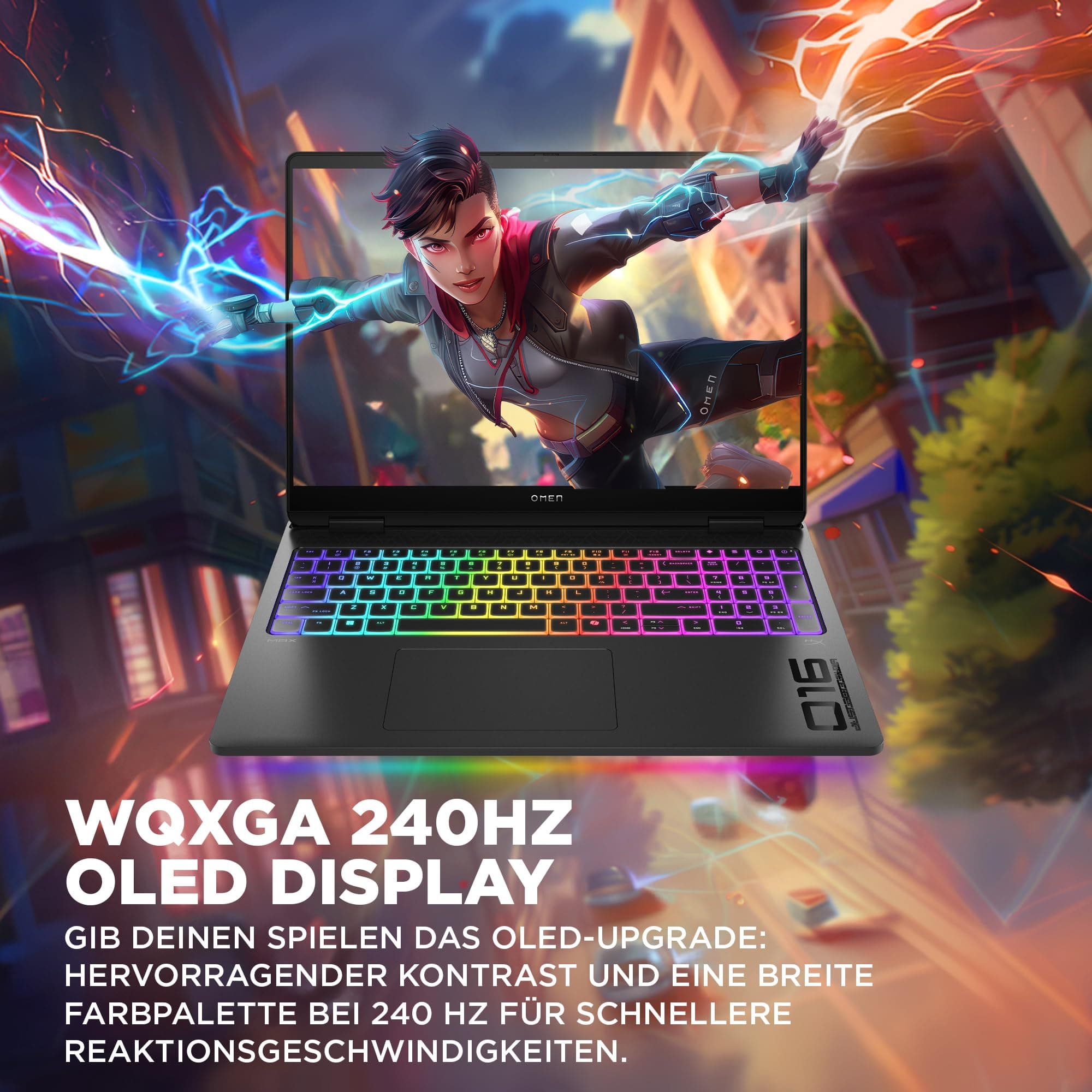 HP Omen MAX Gaming Laptop | 16 Zoll UWVA 2.5K OLED Display 240Hz | Intel Ultra 9-275HX (24C) | NVIDIA GeForce RTX 5090 24GB VRAM | 64 GB DDR5 RAM | 2 TB SSD | Windows 11 | QWERTZ | Alu Shadow Black Intel Ultra 9 - 275HX NVIDIA GeForce RTX 5090 240 Hz OLED Bild 7