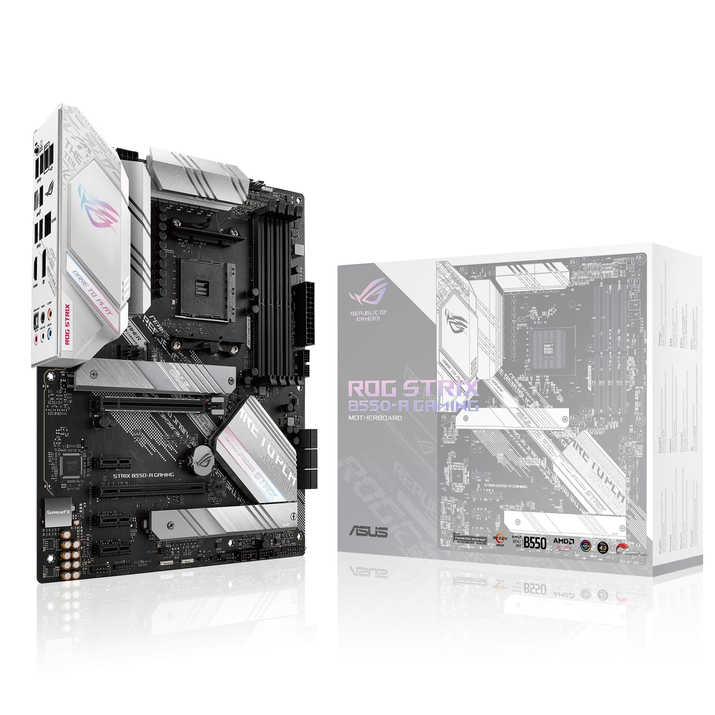ASUS ROG Strix B550-A Gaming Mainboard Sockel AMD Ryzen AM4 (ATX, 2X M.2, SATA 6Gbit/s, USB 3.2 Gen 2, PCIe 4.0, Aura Sync) Bild 2