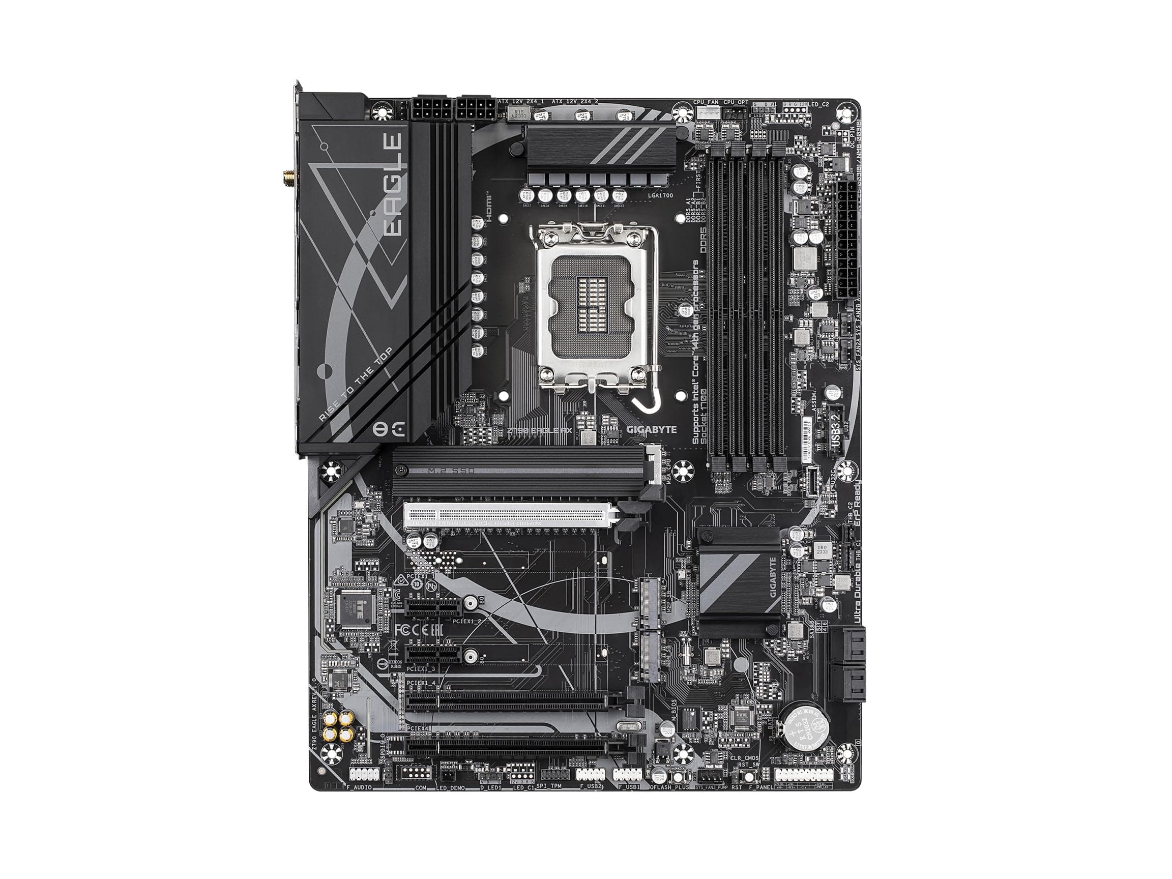 GIGABYTE Z790 Eagle AX LGA 1700 Intel Z790 ATX Motherboard mit DDR5, M.2, PCIe 5.0, USB 3.2 Gen2X2 Type-C, Intel Wi-Fi 6E, 2.5GbE LAN, Q-Flash Plus, EZ-Latch Bild 3