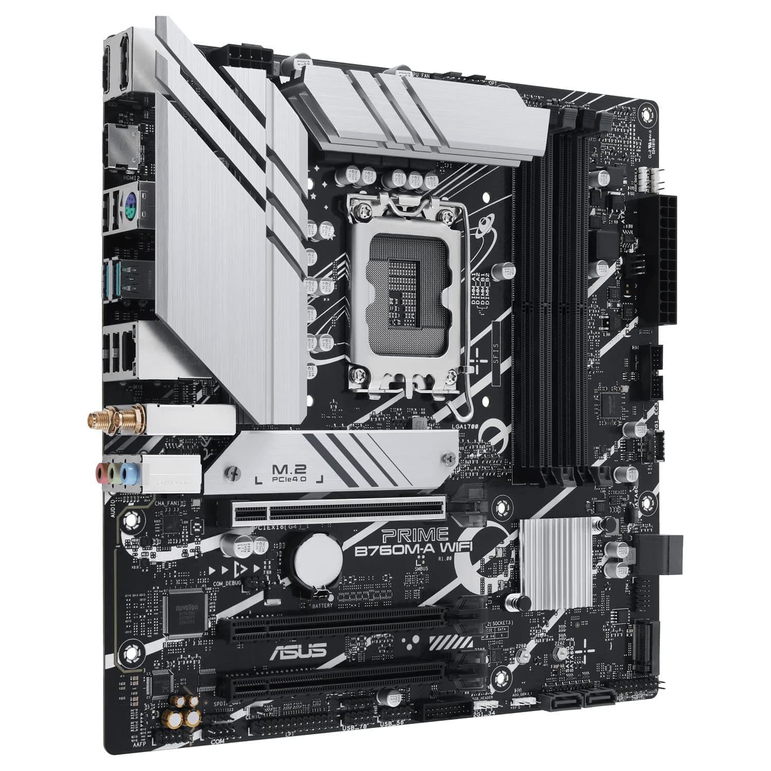 ASUS Prime B760M-A WiFi Mainboard Sockel Intel LGA 1700 (Intel B760, mATX, DDR5 Speicher, PCIe 4.0, 2X M.2, WiFi 6, Aura Sync) Bild 7