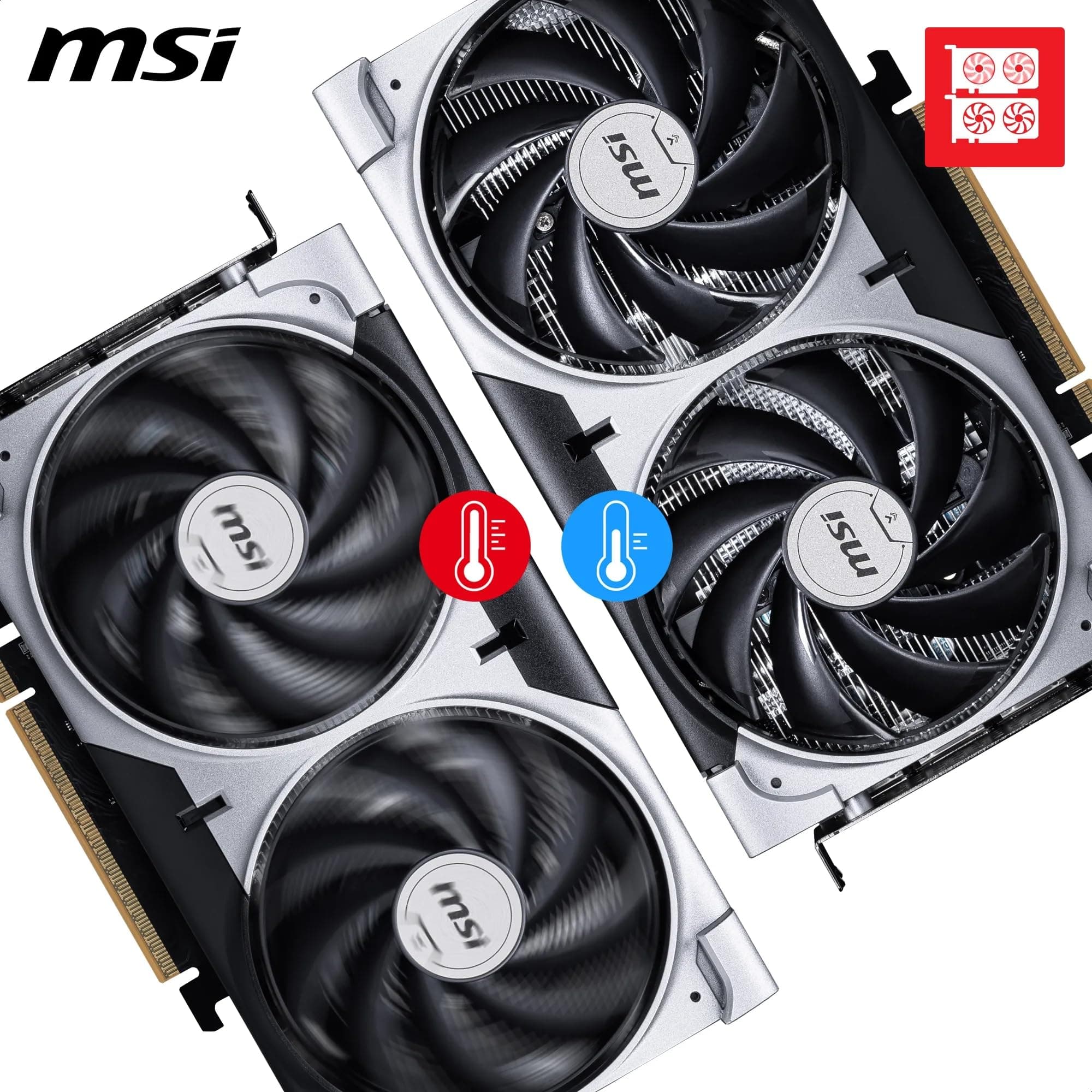 MSI GeForce RTX 5060 8G Ventus 2X OC - 8GB GDDR7 (28Gbps/128-bit), PCIe 5, Boost: 2527 Hz, HDMI 2.1b, DisplayPort 2.1b Bild 5