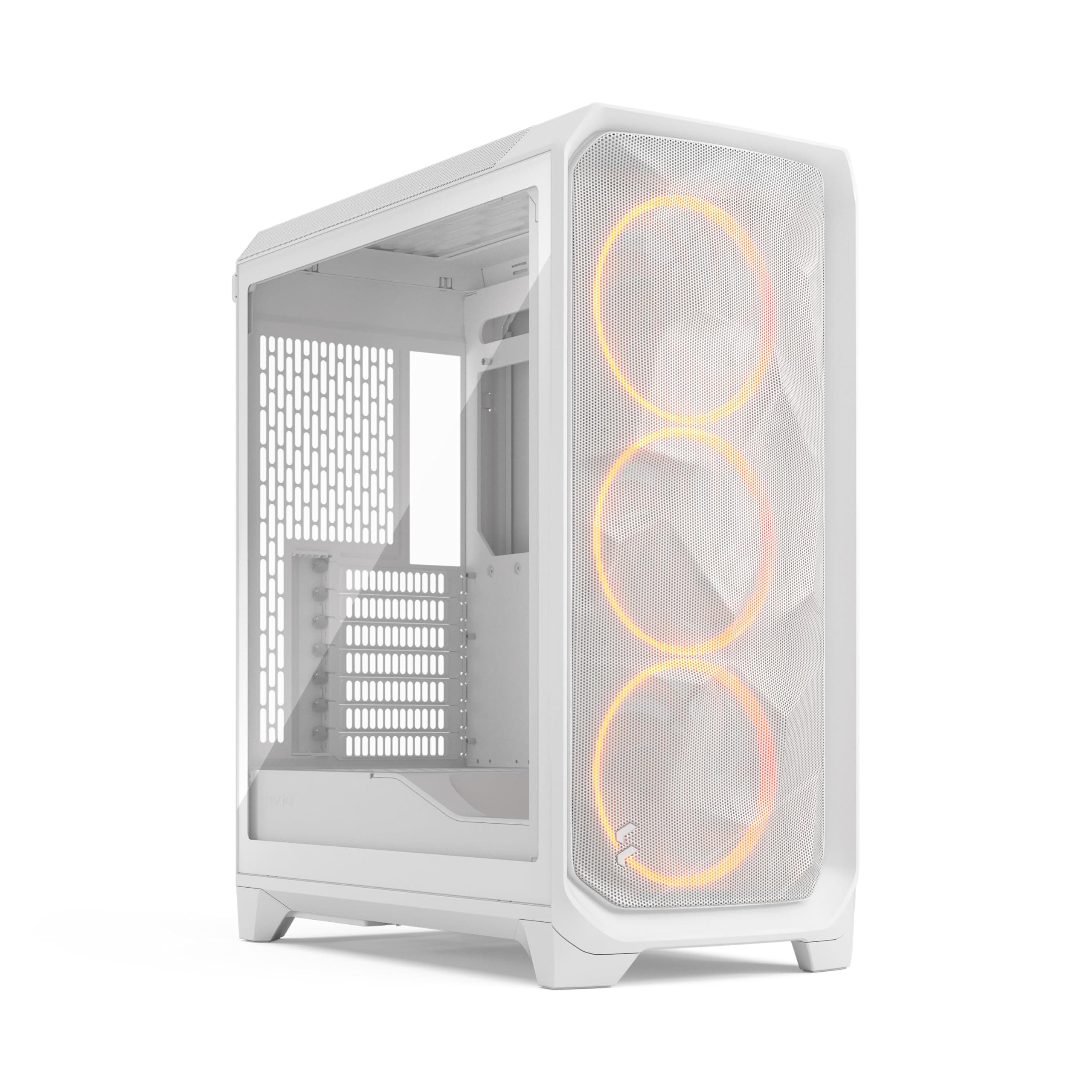 Fractal Design Meshify 3 White RGB TG Clear Tint - Gaming Computer-Gehäuse – Facetten-Mesh-Front – DREI RGB Momentum 14 Lüfter enthalten – E-ATX/ATX/mATX Unterstützung Meshify 3 RGB Weiß