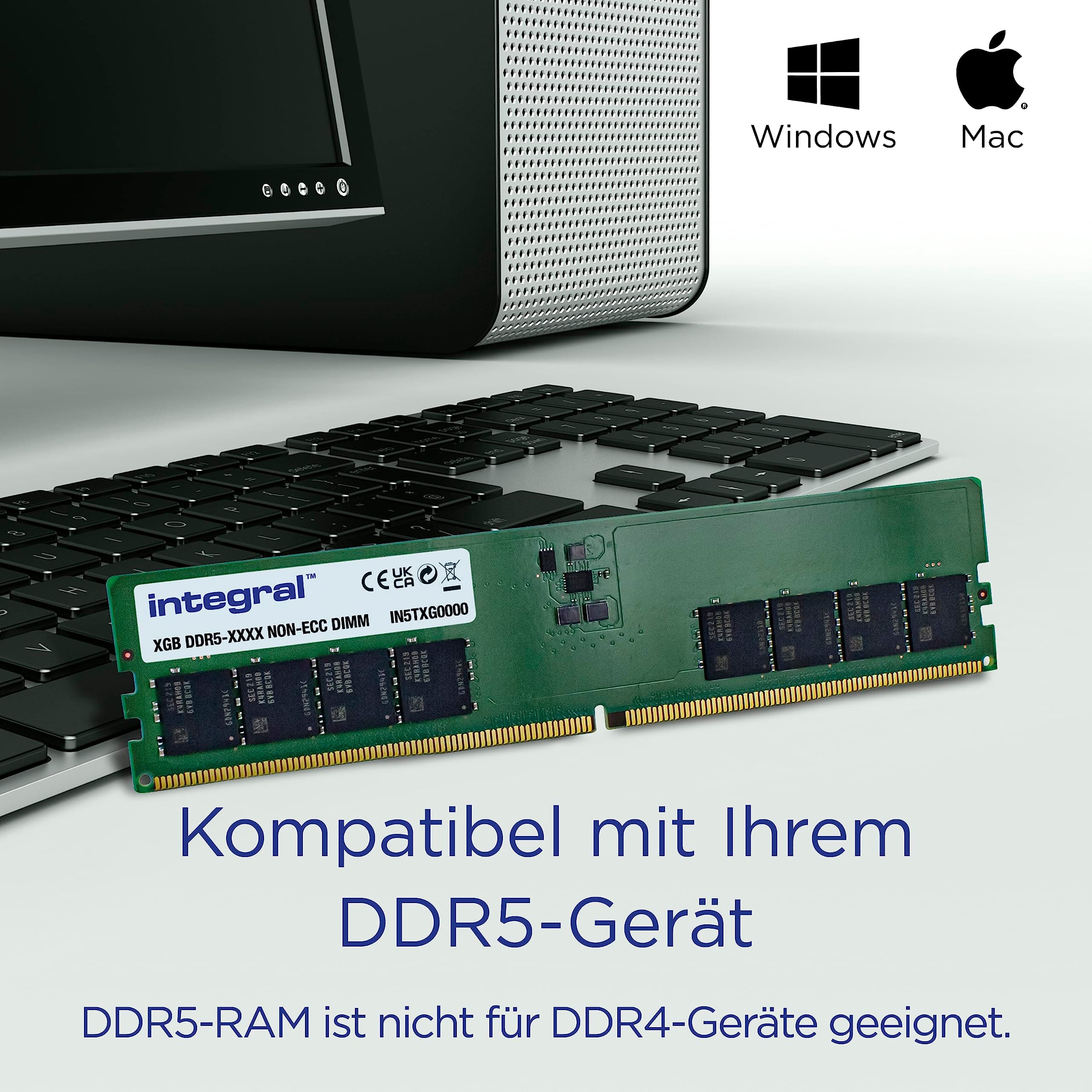 Integral 16GB DDR5 RAM 5600MHz DIMM PC-Desktop-Arbeitsspeicher-Modul Bild 5