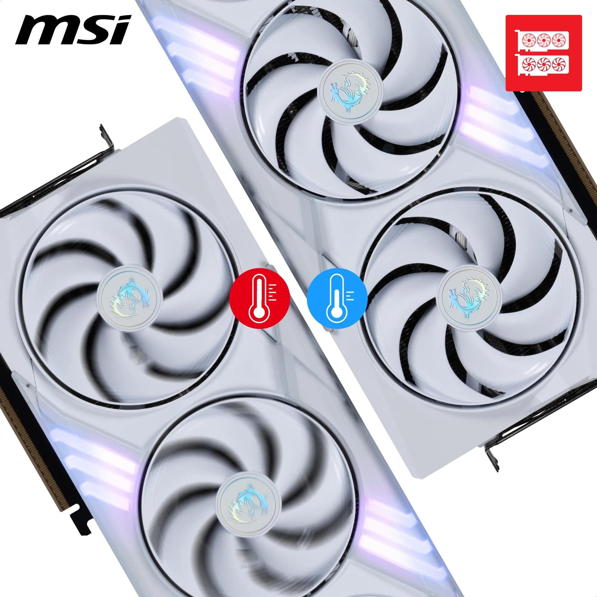 MSI GeForce RTX 5080 16G Gaming Trio OC White — 16GB GDDR7 (30Gbps/256-bit), PCIe 5, Boost: 2745 MHz, HDMI 2.1b, DisplayPort 2.1b Bild 5