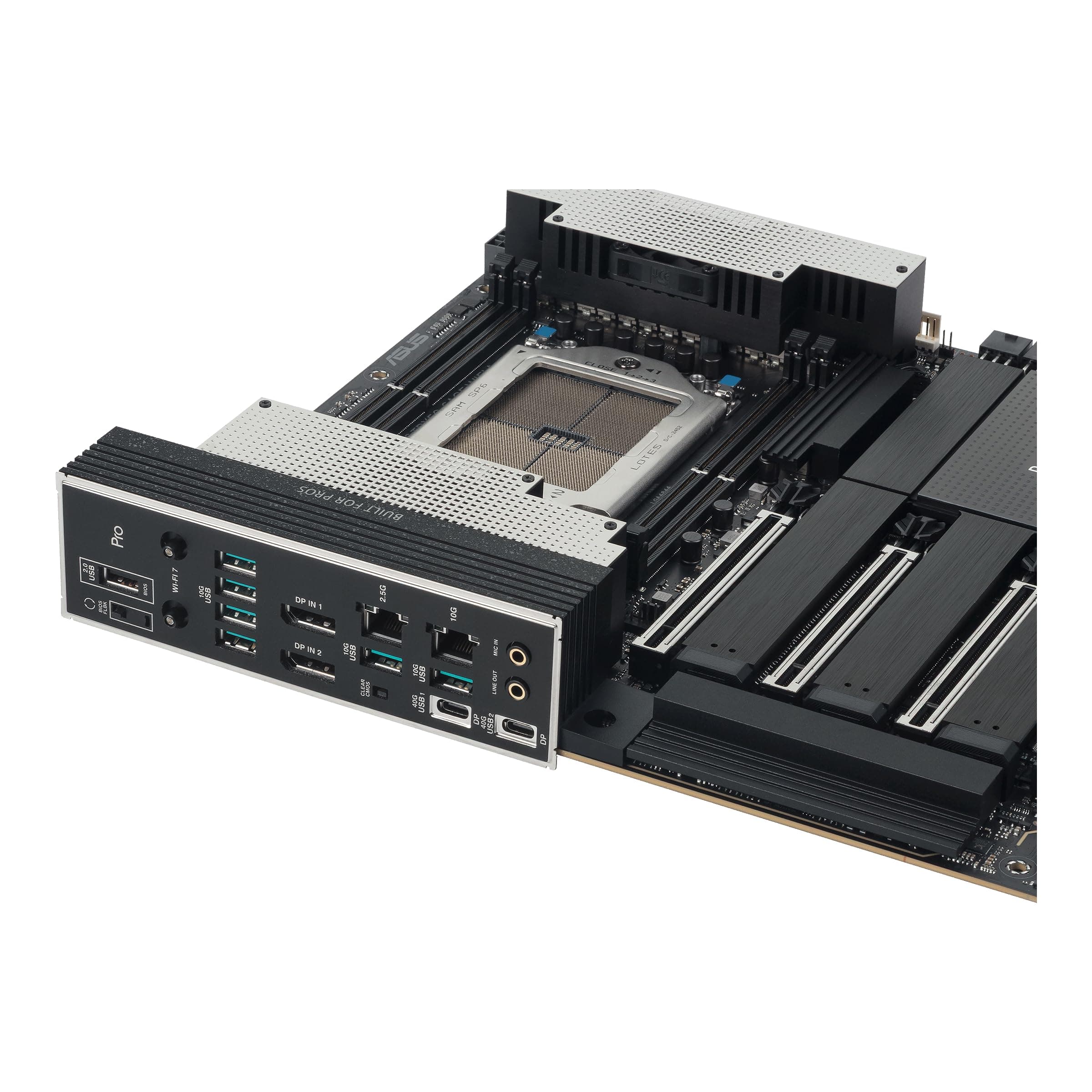 ASUS PRO WS TRX50-SAGE WiFi Workstation Mainboard (Overclocking, 36-Phasen Design, PCIe 5.0 x16 und M.2, USB4 40Gb/s, 10Gb und 2.5Gb LAN, Multi-GPU Support, CEB Formfaktor) SAGE WIFI A Pro TRX50 Bild 7