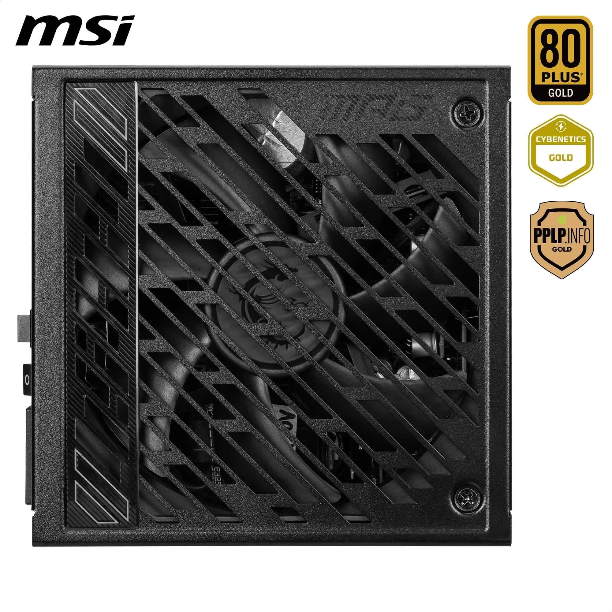 MSI MPG A850GS PCIE5 Netzteil, 850 W, 80 Plus Gold, ATX 3.1, PCIe 5.1 50-Serie-GPU-Unterstützung, 12 V-2x6, Kabel mit zweifarbigen 12 V-2x6 Anschlüssen, ATX-Netzteil, geprägte Kabelummantelung 850W PCIE5 Bild 5