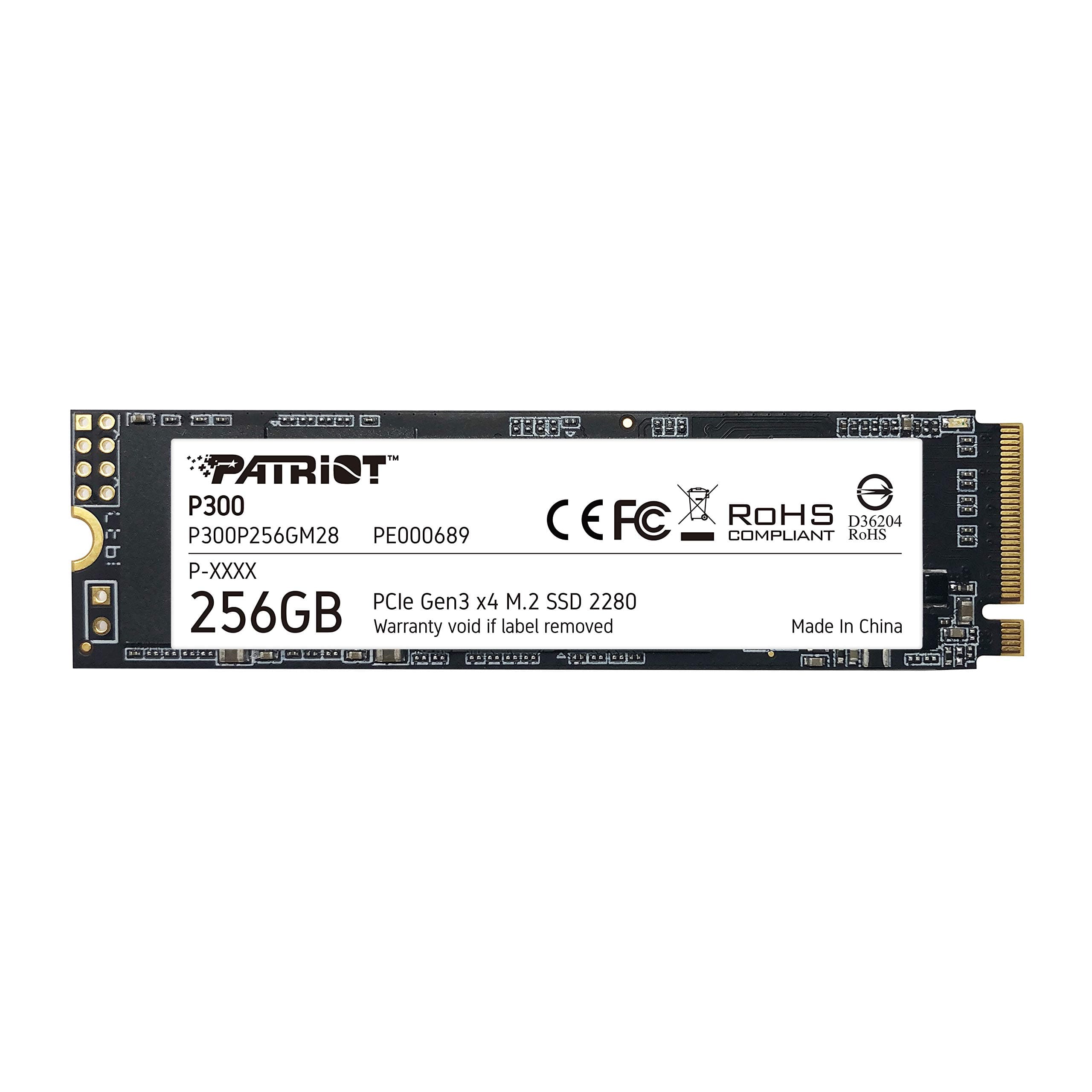 Patriot P300 256GB interne SSD - NVMe PCIe Gen 3x4 - M.2 2280 - Solid State Drive - P300P256GM28 256 GB