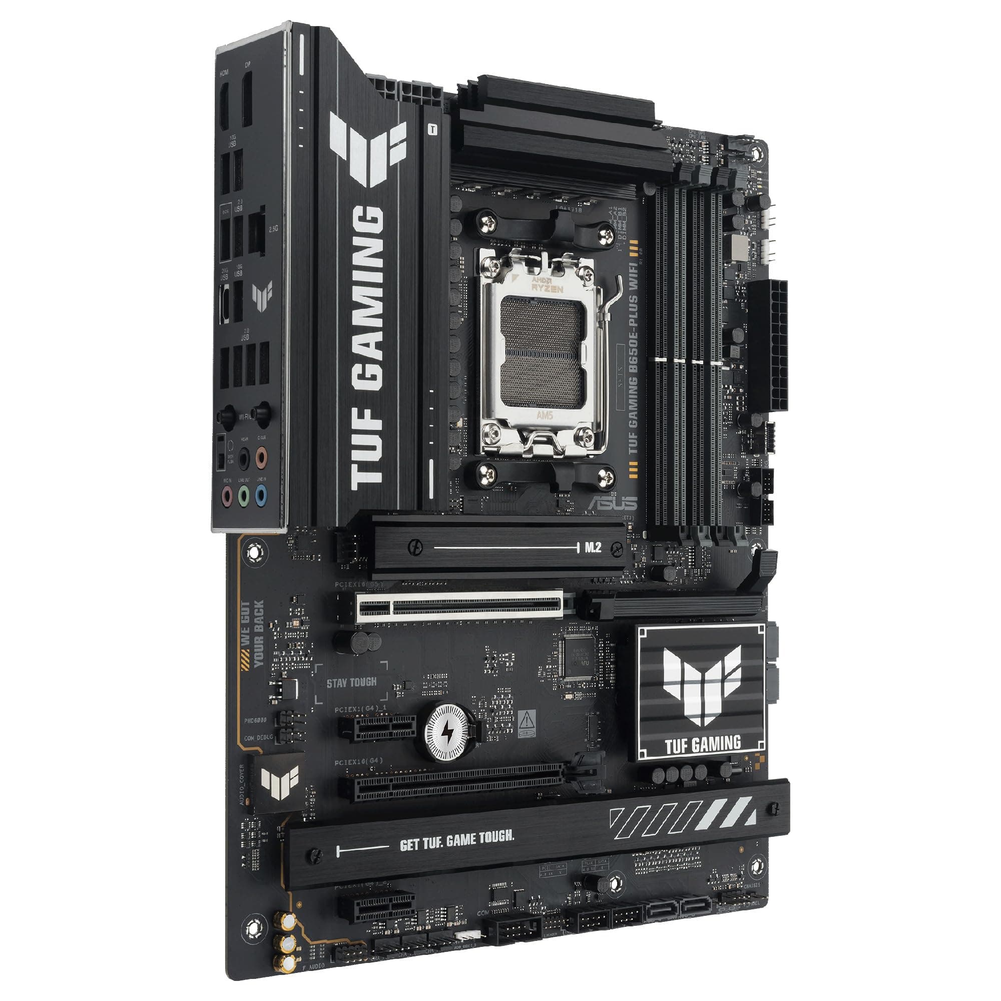 ASUS TUF Gaming B650E-PLUS WiFi Mainboard Sockel AMD AM5 (Ryzen 9000, ATX, PCIe 5.0, DDR5-Speicher, WiFi 6E, PCIe Q-Release, BIOS Flashback, Aura Sync) Bild 5
