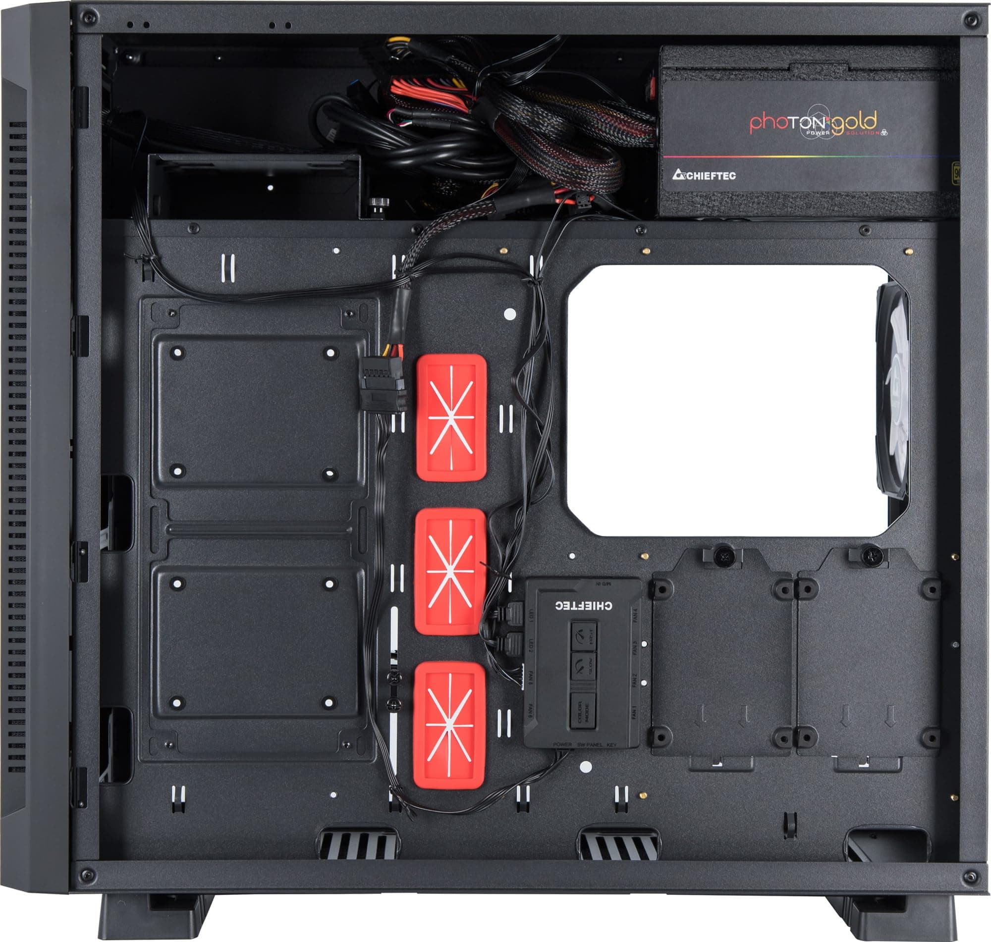 Chieftec Gehäuse Midi G1 GR-01B-OP, Schwarz Bild 7
