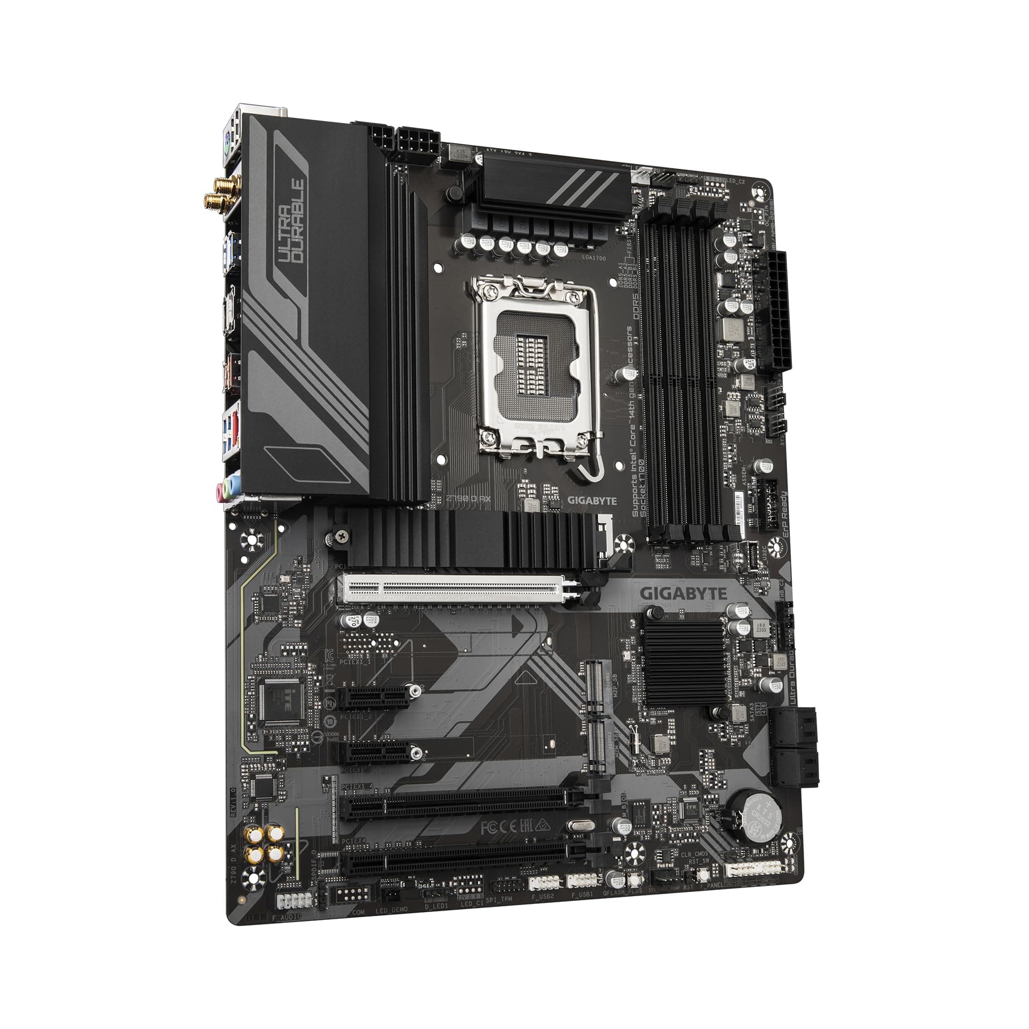 GIGABYTE Z790 D AX Motherboard - Unterstützt Intel Core 14. Generation CPUs, 12+1+1 Phasen Digital VRM, bis zu 7600MHz DDR5 (OC), 3xPCIe 4.0 M.2, Wi-Fi 6E, 2.5GbE LAN, USB 3.2 Gen 2 Bild 5