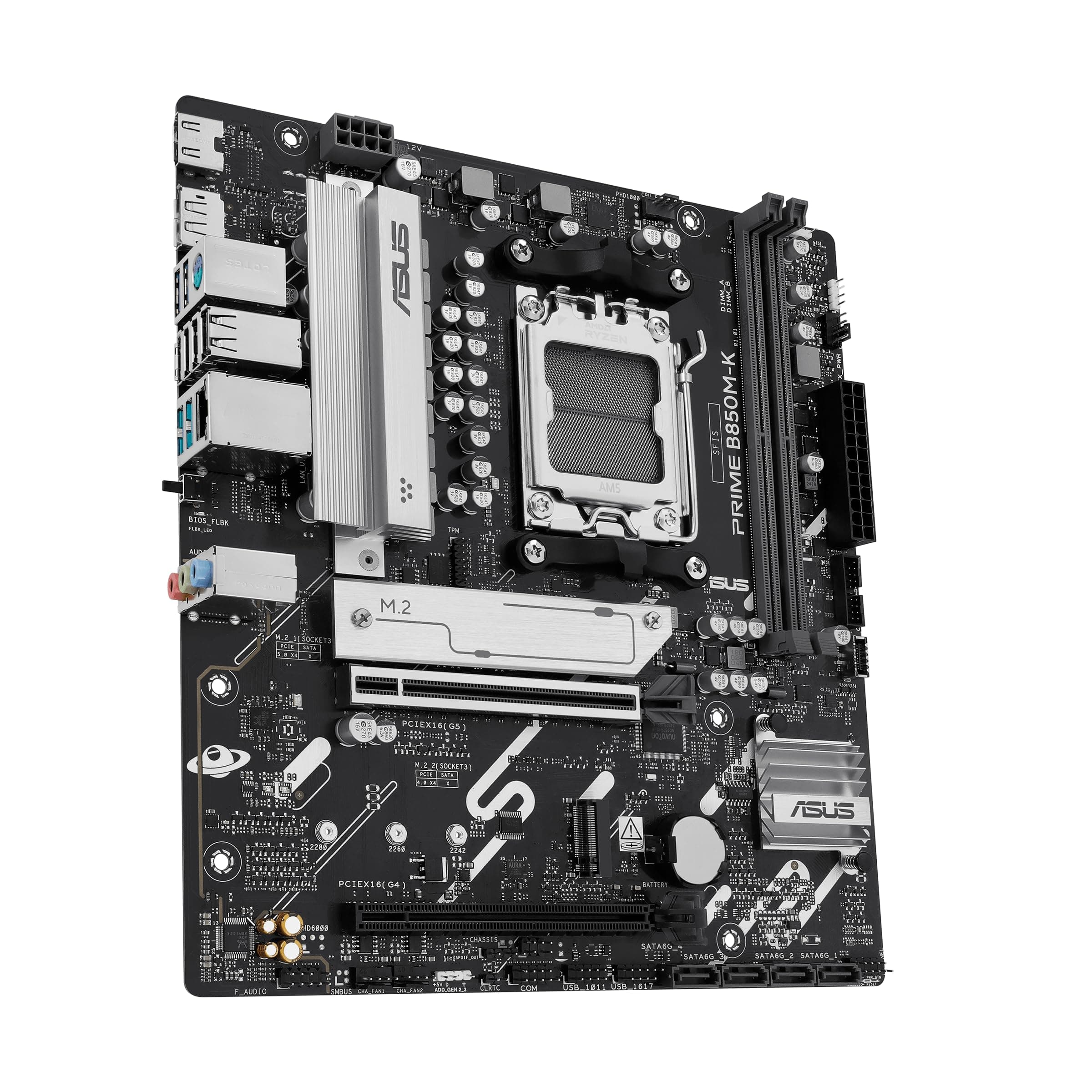 ASUS Prime B850M-K Gaming Mainboard Sockel AMD AM5 (Ryzen 9000, DDR5 Speicher, 2X M.2, PCIe 5.0, BIOS Flashback, Aura Sync) Bild 7