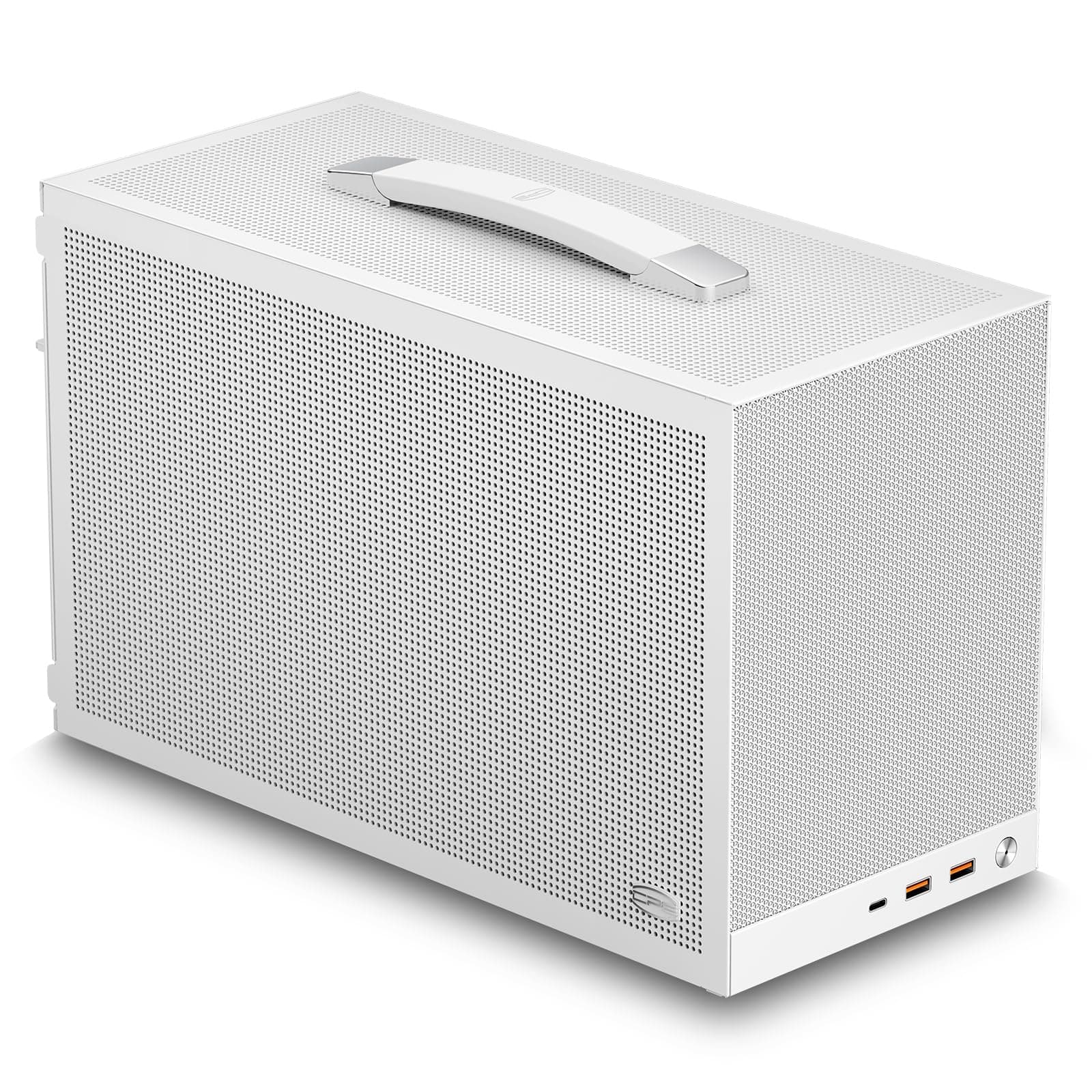 CPS K101 MESH WH Mini ITX PC-Gehäuse, SFX-Netzteil, CPU-Kühler-Höhenbegrenzung 68 mm, kompatibel mit Grafikkarten mit 3 Steckplätzen, Längenbegrenzung 340 mm, inklusive PCI-E 4.0 Kabel, WH K101 MESH WHITE