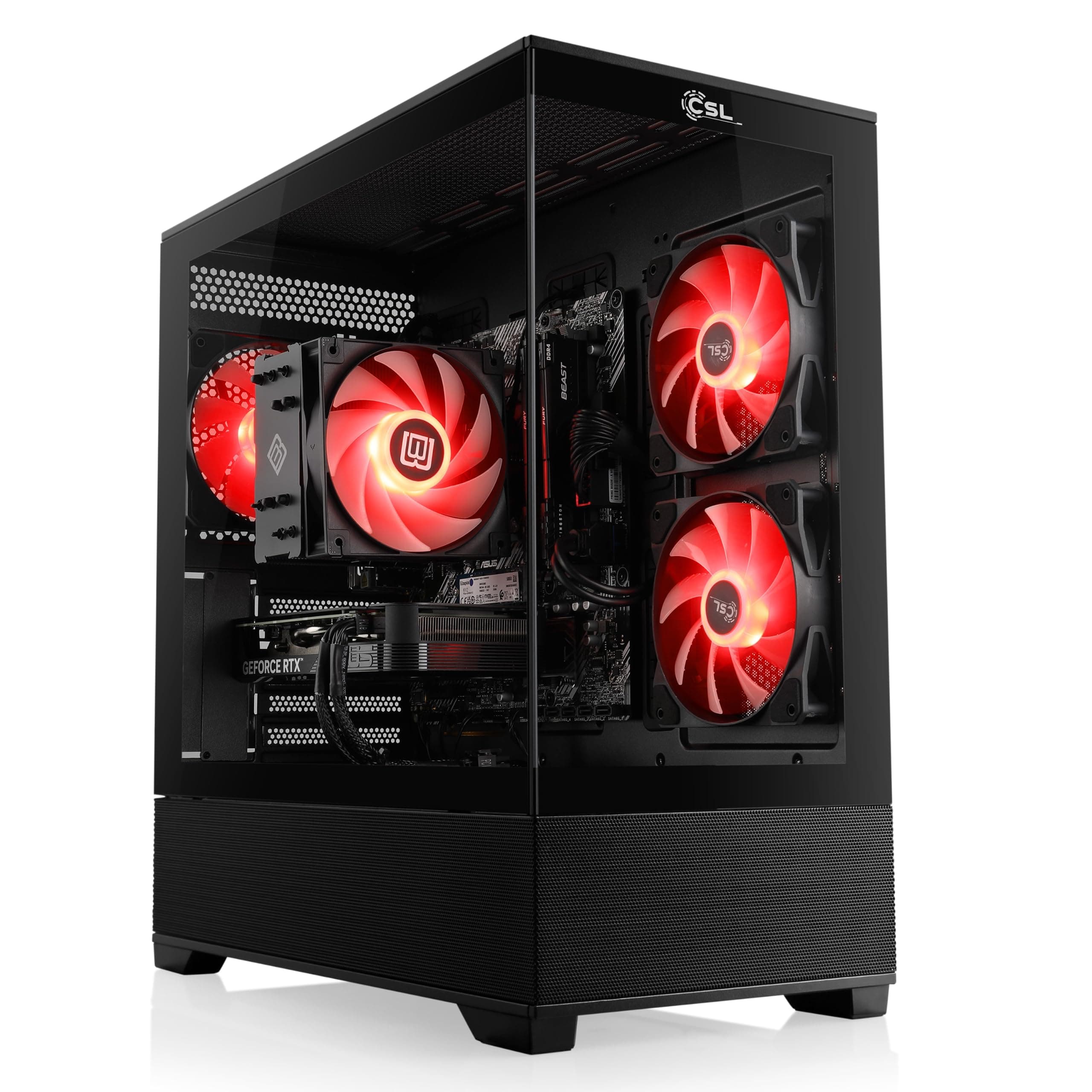 Gaming PC mit Windows 11 Pro | AMD Ryzen 7 7800X3D 8X 4.2 GHz | RTX 5070 | 1000 GB M.2 NVMe | 32 GB DDR5 RAM | Computer für Zocker, Gamer Desktop Rechner zum Spielen | A16005