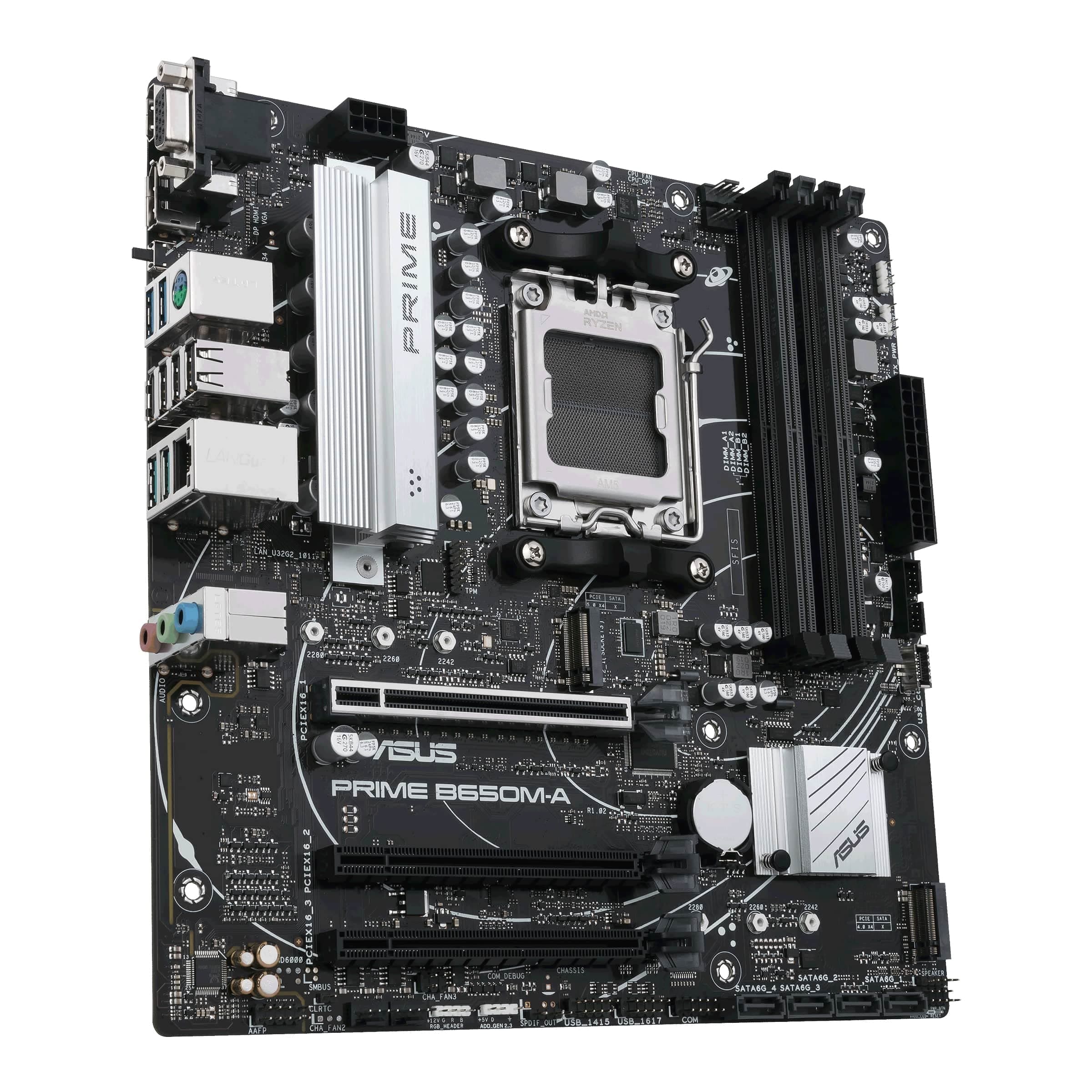 ASUS Prime B650M-A CSM Mainboard Sockel AMD AM5 (Ryzen 7000,micro-ATX,DDR5 Speicher,PCIe 5.0,WiFi 2.5G Ethernet,BIOS Flashback,USB 3.2 Gen 2,Aura Sync), 90MB1C10-M0EAYC Bild 7