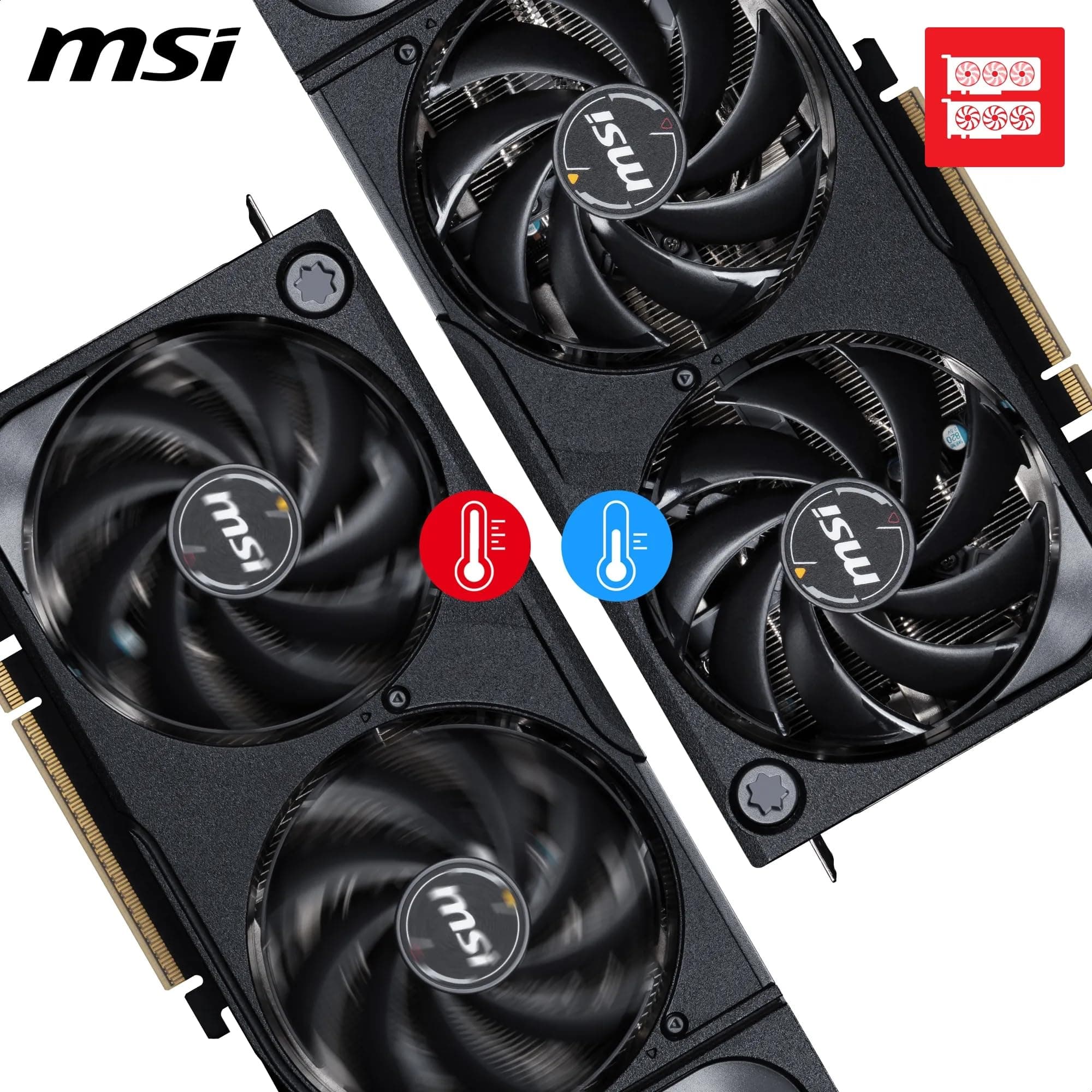 MSI GeForce RTX 5070 Ti 16G Shadow 3X OC — 16GB GDDR7 (28Gbps/256-bit), PCIe 5, Boost: 2482 MHz, HDMI 2.1b, DisplayPort 2.1b Bild 6