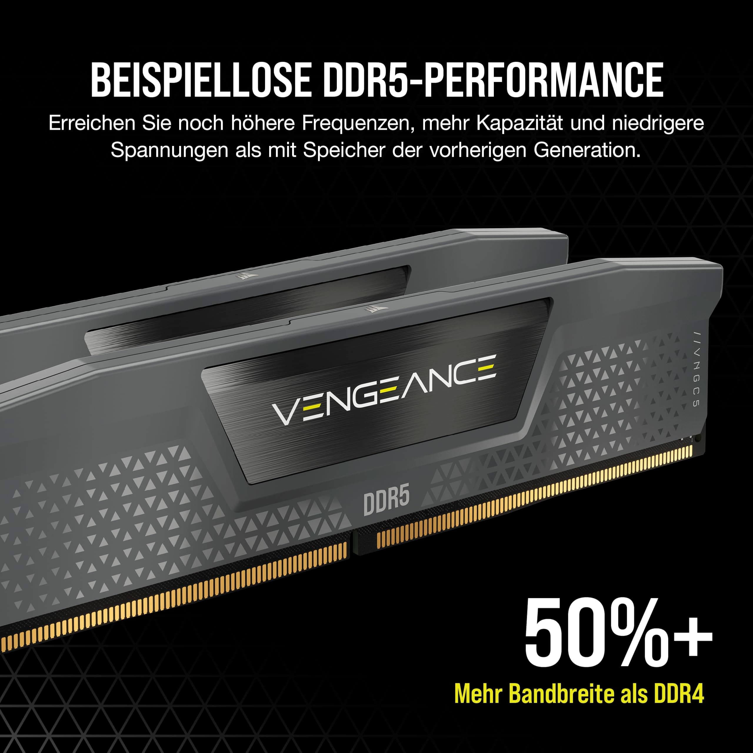 CORSAIR Vengeance DDR5 RAM 32GB (2x16GB) 6000MHz CL30-36-36-76 1.40V AMD Expo Intel XMP 3.0 Desktop-Arbeitsspeicher – Grau (CMK32GX5M2B6000Z30) Bild 6