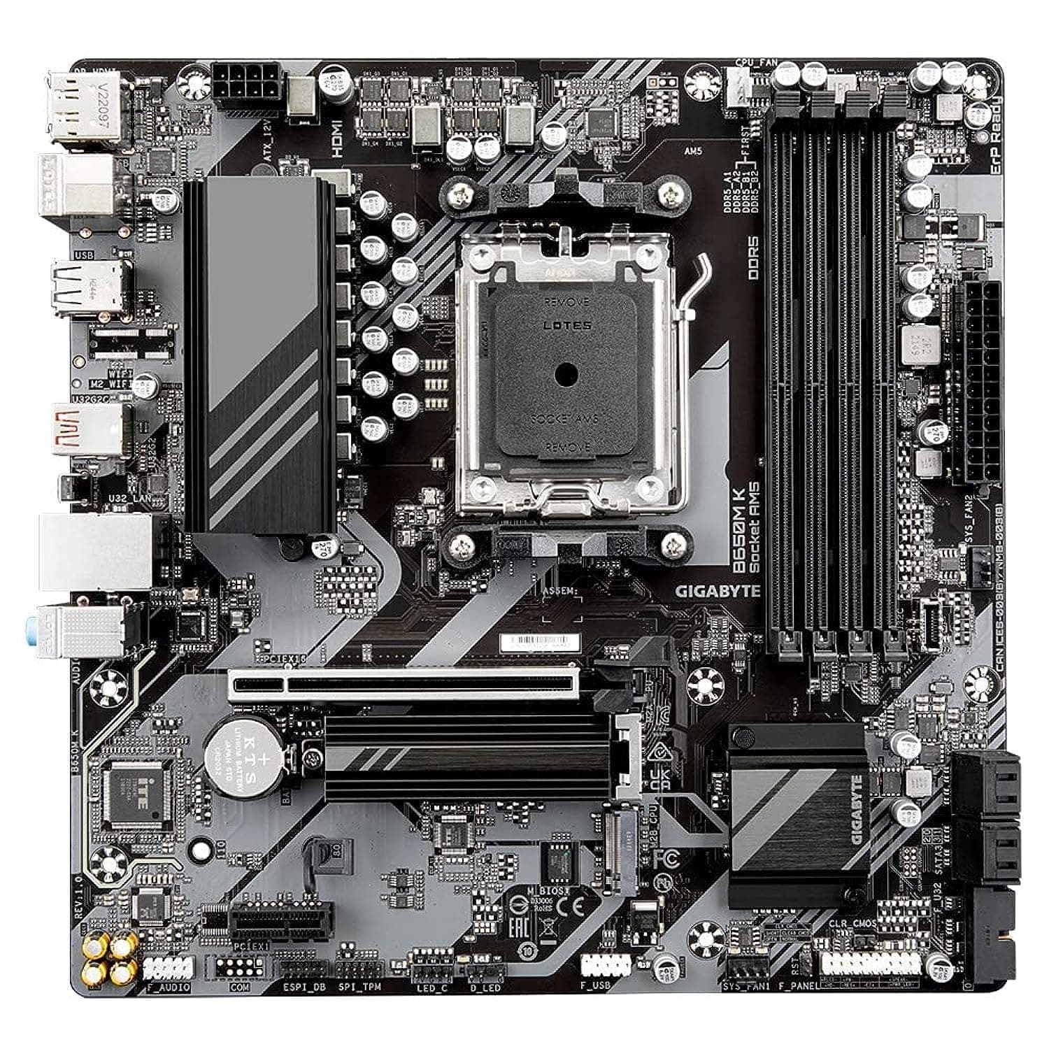 Gigabyte B650M K (Sockel AM5/B650/DDR5/S-ATA 6Gb/s/Micro ATX) Bild 2