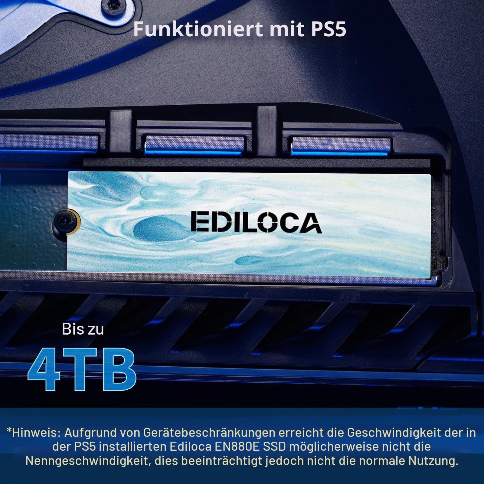 Ediloca EN880E SSD 1TB NVMe SSD M.2 PCIe Gen4, Interne SSD, bis zu 7100 MB/s, Internes Solid State Drive, dynamischer SLC-Cache, kompatibel mit PS5 und PC Bild 7