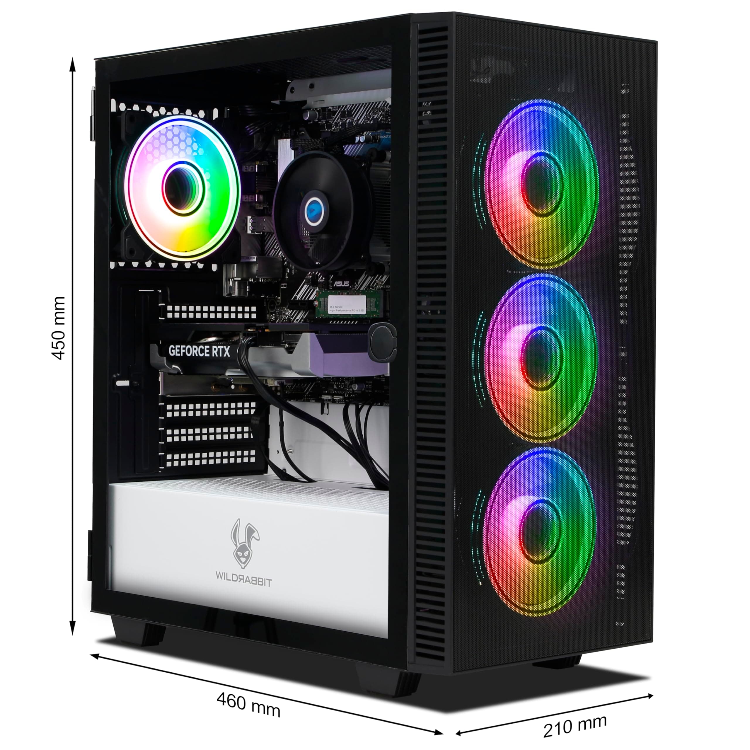 Ankermann Radiant Gaming V3 | AMD Ryzen 5 5500 | Nvidia GeForce RTX 5060 Ti 8GB | 16GB RAM | 1TB NVMe SSD | Windows 11 | WLAN | Libre Office Bild 5