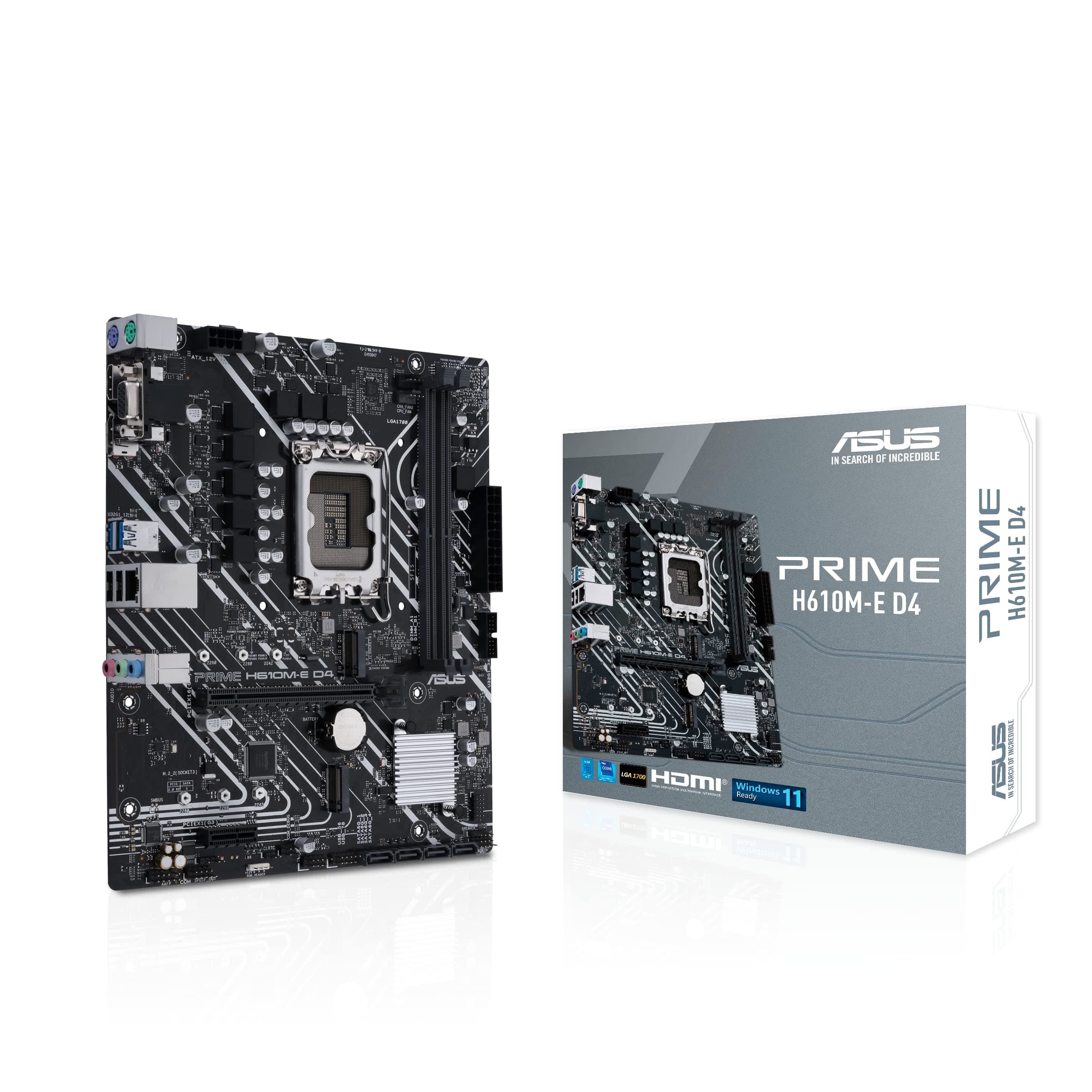 ASUS Prime H610M-E D4-CSM Business Mainboard Sockel Intel LGA 1700 (mATX, PCIe 4.0, 1Gb Ethernet, ASUS COM Debug Header, Remote IT Management) Bild 2