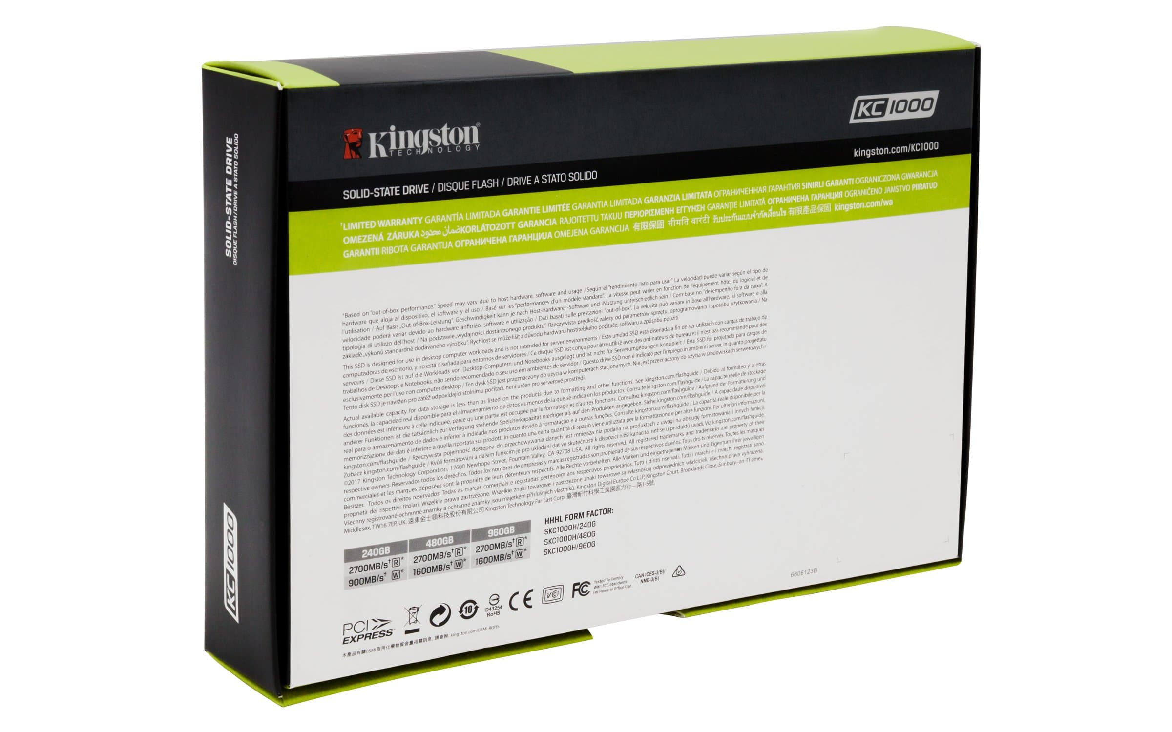 Kingston KC1000 NVMe PCIe SSD 480GB Gen2 x4 (mit HHHL AIC card) Bild 7