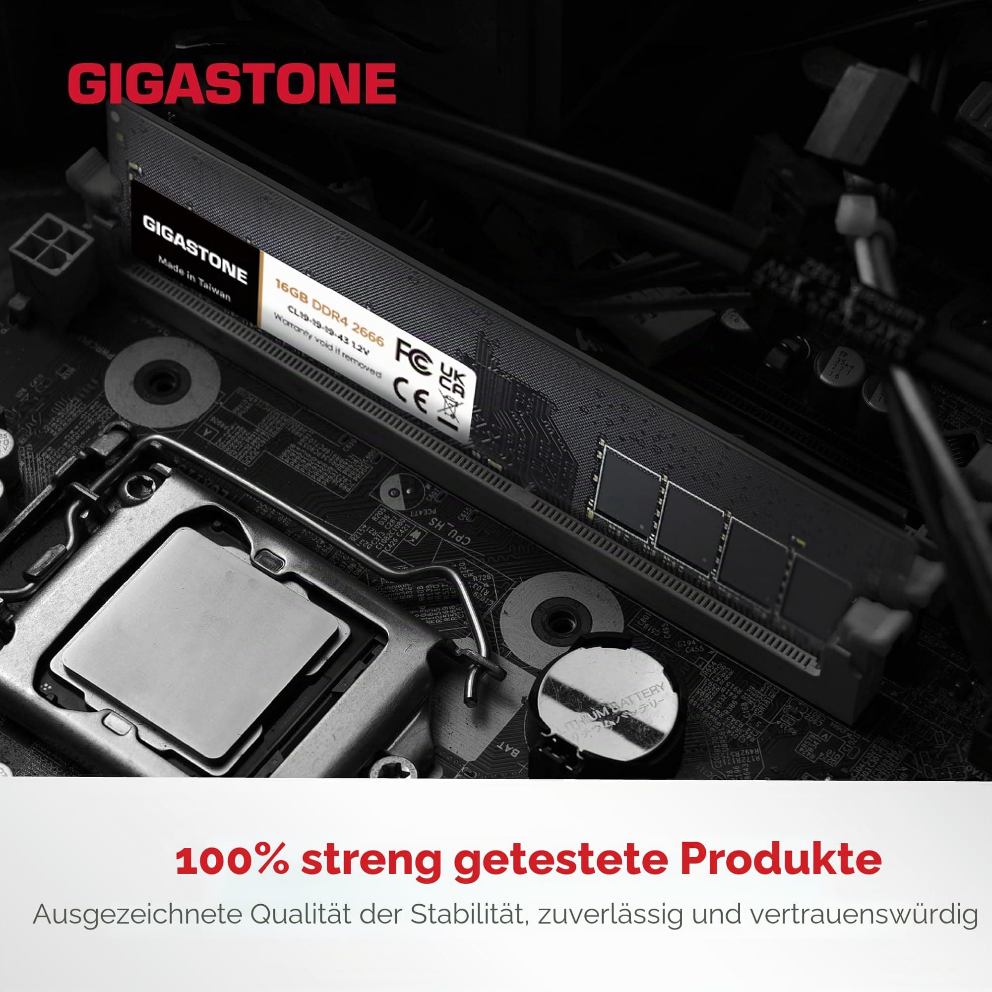 [DDR4 RAM] Gigastone Desktop RAM 32GB (2x16GB) DDR4 Ram 32GB DDR4-2666MHz PC4-21300 CL19 1.2V UDIMM 288 Pin/Polig Ungepuffert Nicht-ECC Computer Speicher RAM (Nur PC-Desktop) 32GB (2x16GB) 2 Pack DDR4 2666MHz für Desktop Bild 7