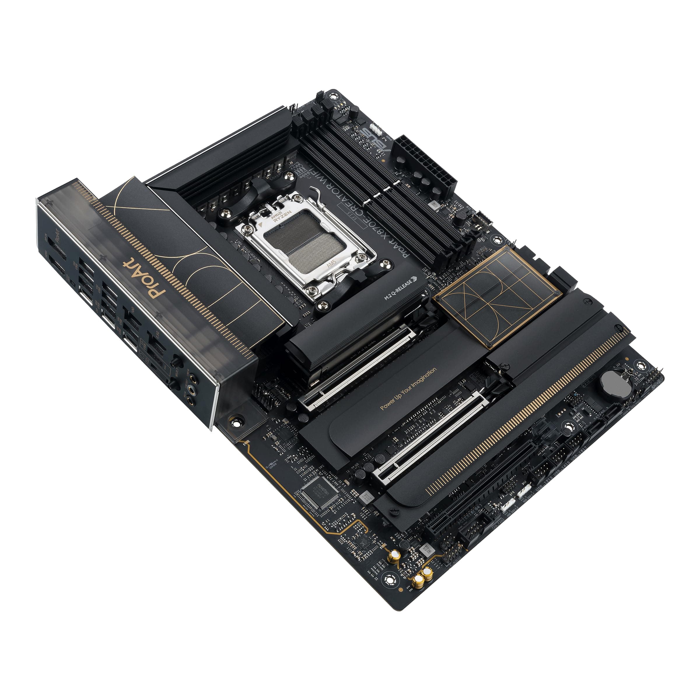 ASUS PROART X870E-Creator WiFi Mainboard Sockel AM5 (AMD, X870E, ATX, DDR5, PCIe 5.0, 4X M.2, 10Gb & 2.5Gb Ethernet, WiFi 7, Dual USB4, HDMI 2.1) Bild 4